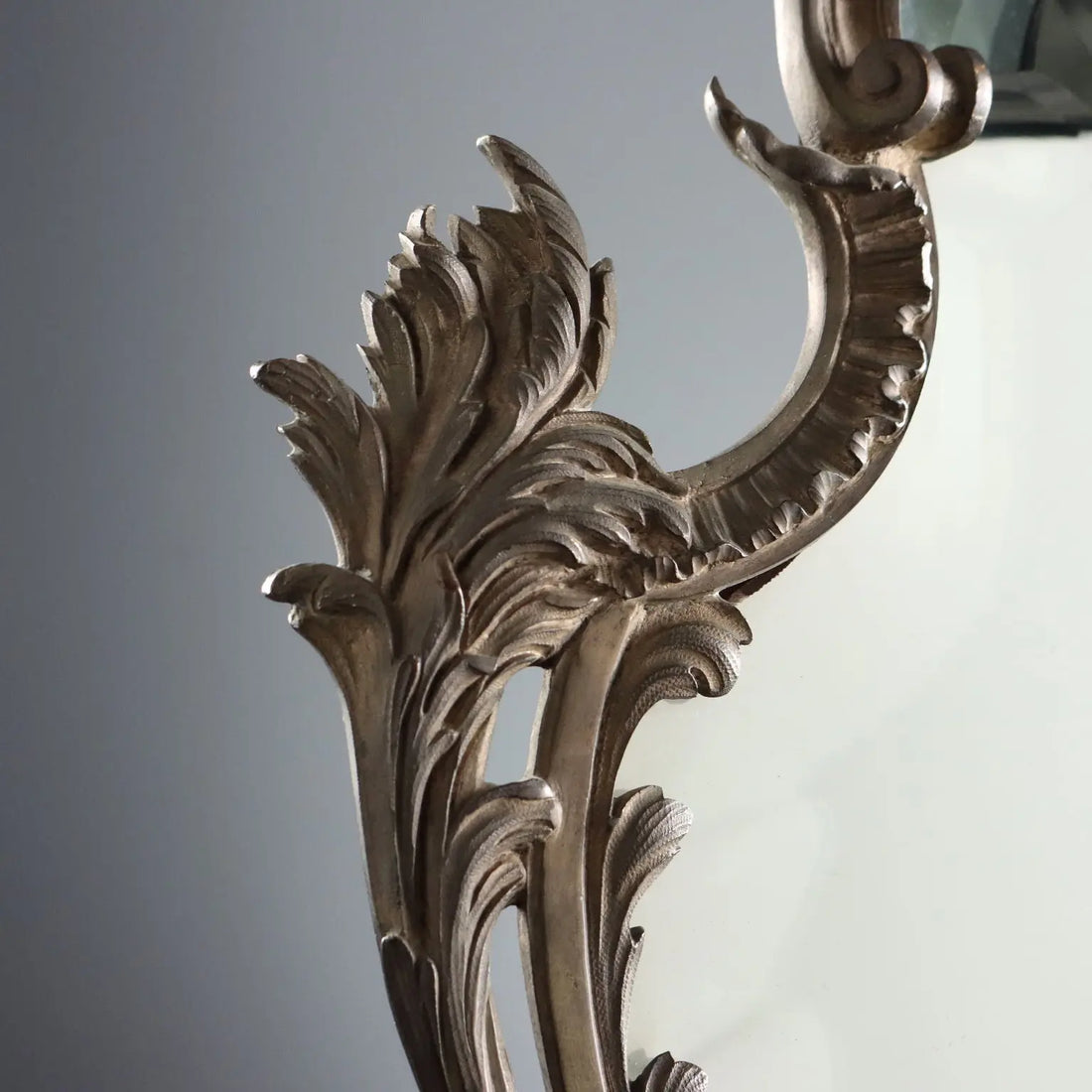 Antique Table Mirror Rococo Style Bronze XIX-XX Century