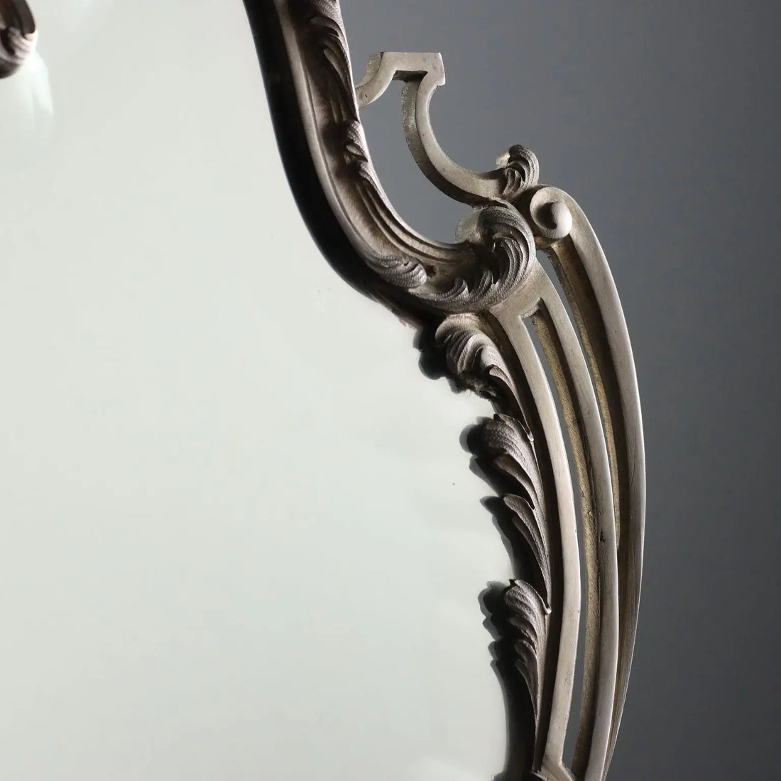 Antique Table Mirror Rococo Style Bronze XIX-XX Century