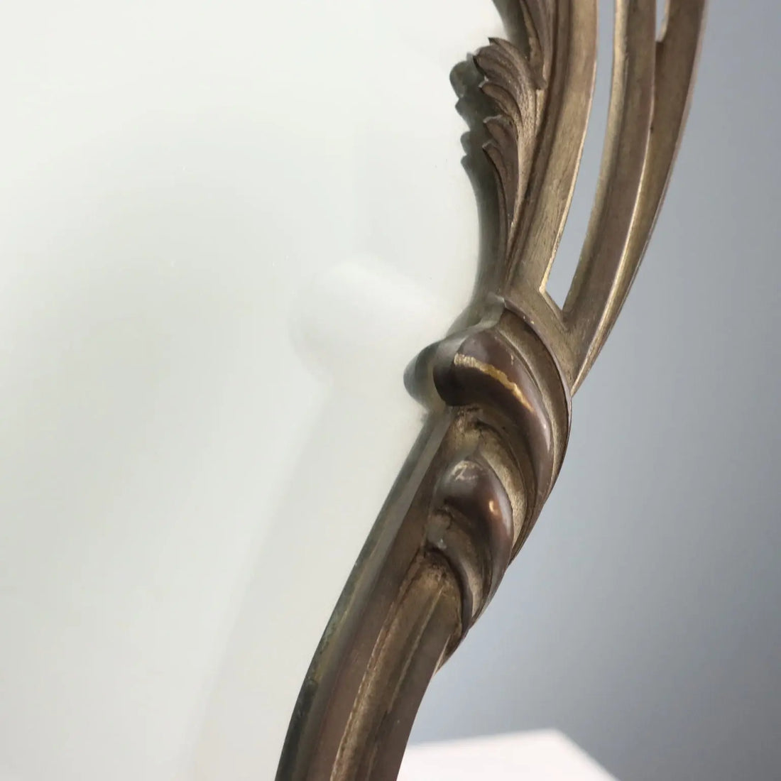 Antique Table Mirror Rococo Style Bronze XIX-XX Century