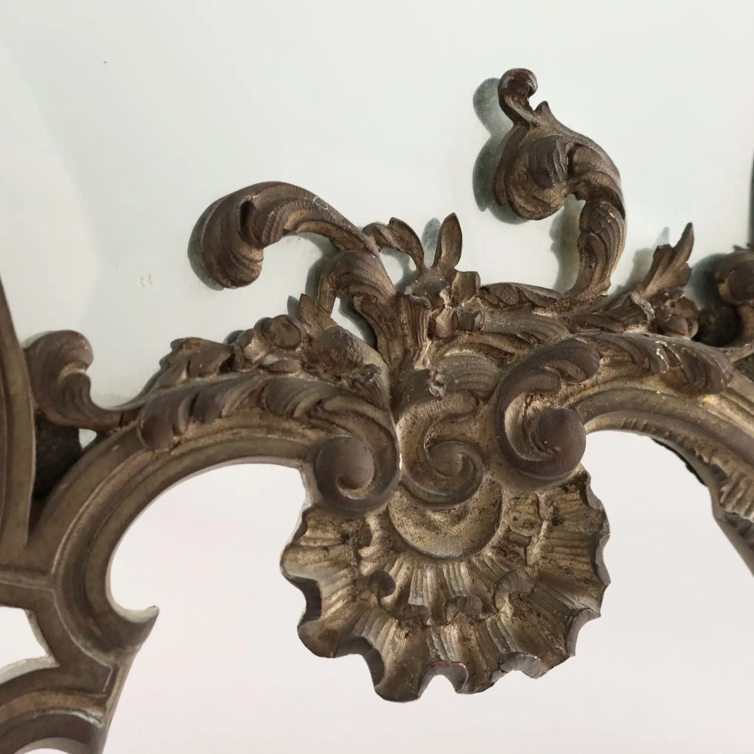 Antique Table Mirror Rococo Style Bronze XIX-XX Century