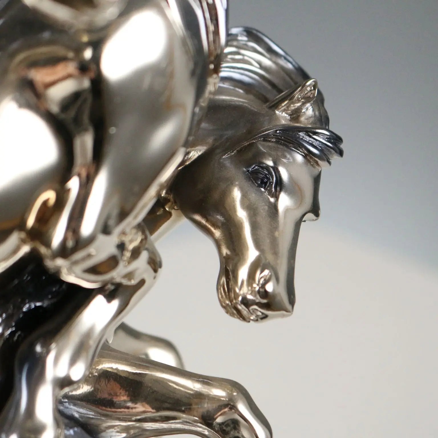 Composition of Horses Silver Foil Ottaviani Manufacture Italy 1990s
