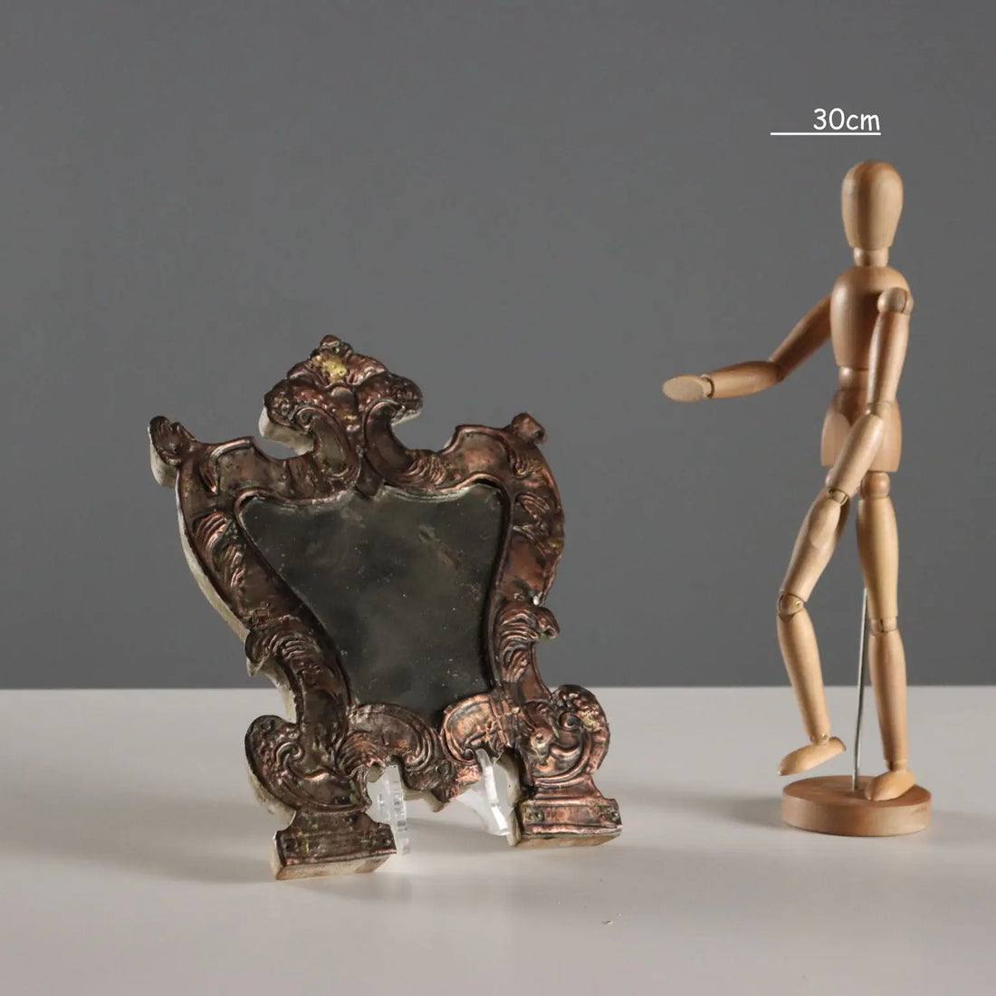Antique Altar Card with Mirror Sheeth Metal Italy XVIII-XIX Century - Italy, XVIII-XIX Century | Antiques | Fancy Goods