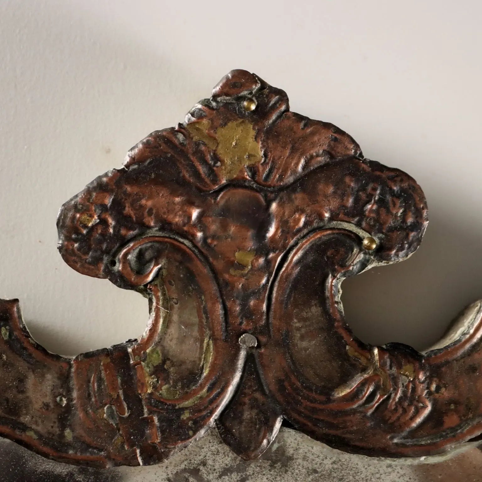 Antique Altar Card with Mirror Sheeth Metal Italy XVIII-XIX Century - Italy, XVIII-XIX Century | Antiques | Fancy Goods