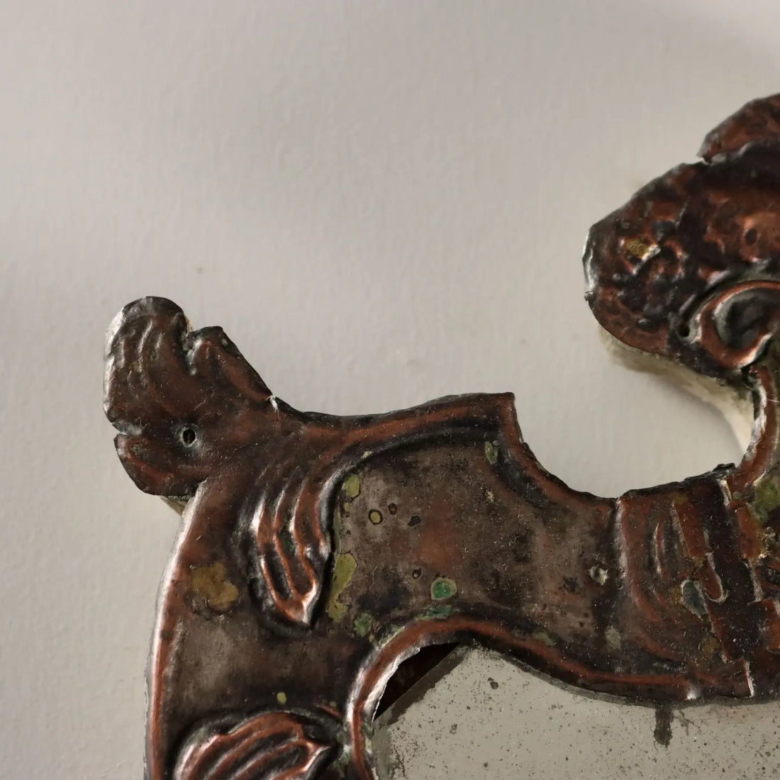 Antique Altar Card with Mirror Sheeth Metal Italy XVIII-XIX Century - Italy, XVIII-XIX Century | Antiques | Fancy Goods