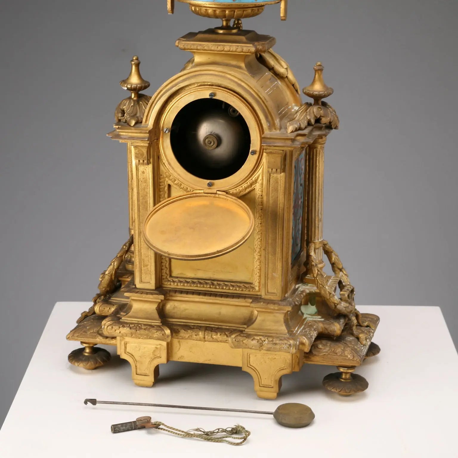 Antique Table Clock Gilded Bronze France XIX-XX Century