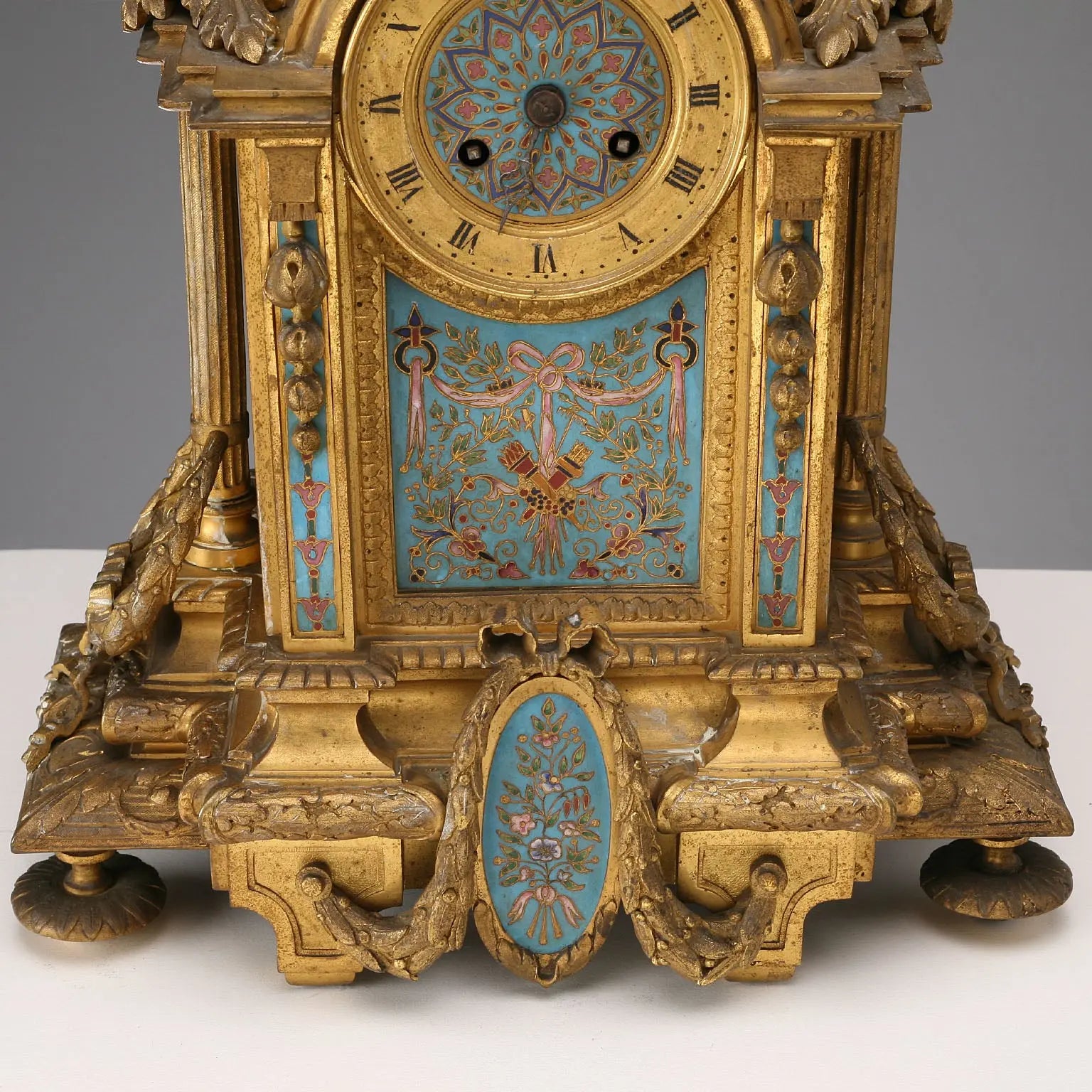 Antique Table Clock Gilded Bronze France XIX-XX Century