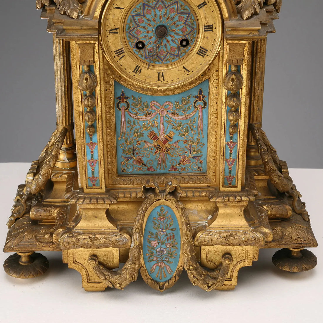 Antique Table Clock Gilded Bronze France XIX-XX Century