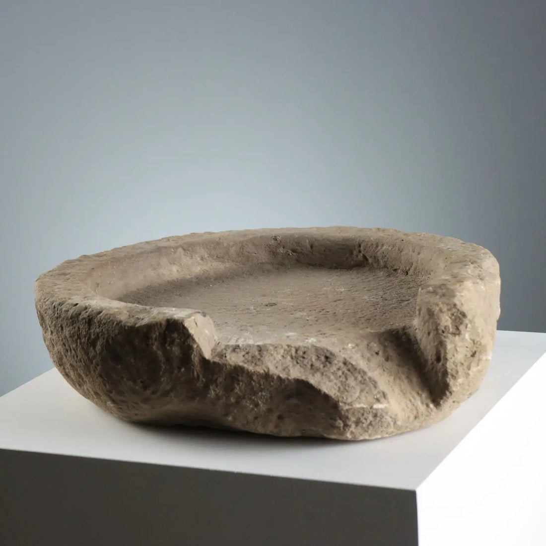 Antique Stone Basin Circular Shape Italy XIX Century