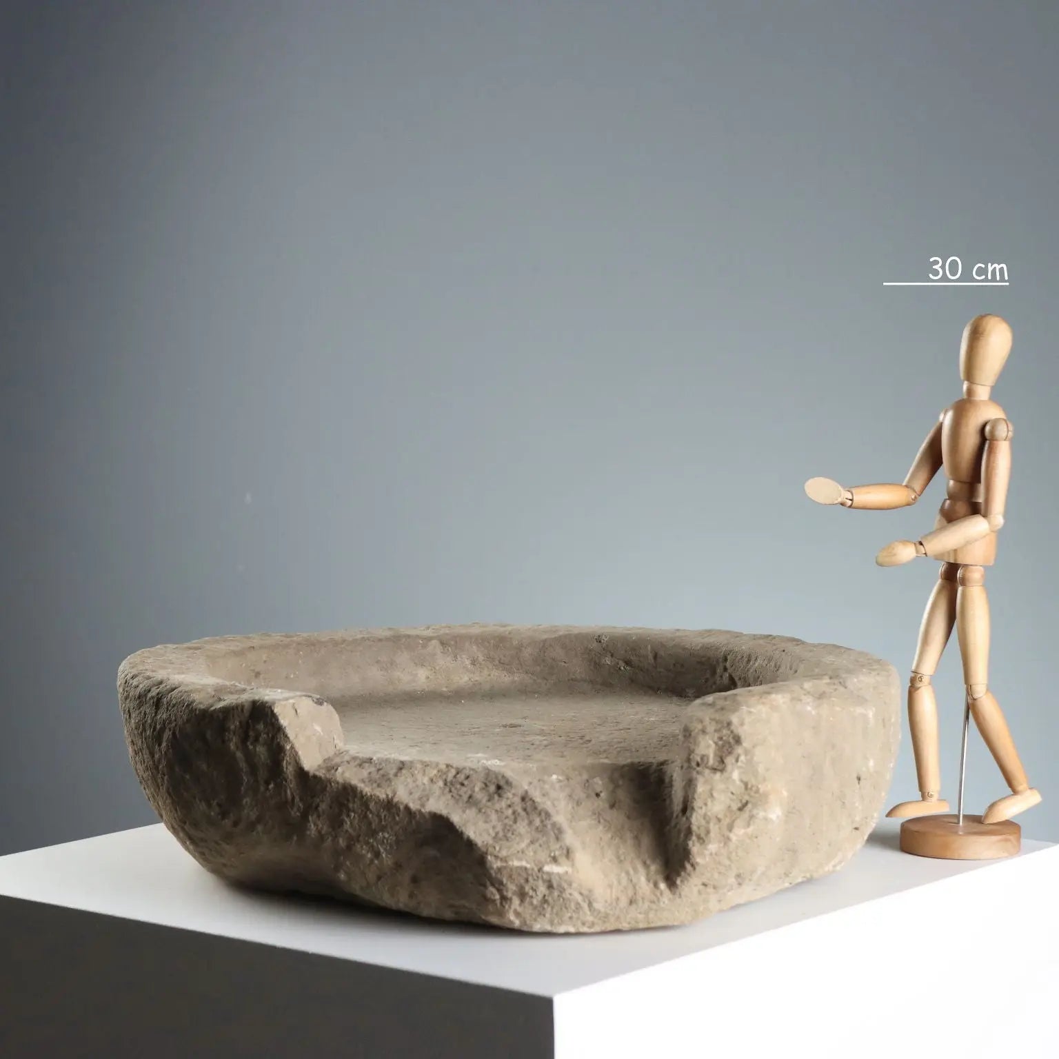 Antique Stone Basin Circular Shape Italy XIX Century