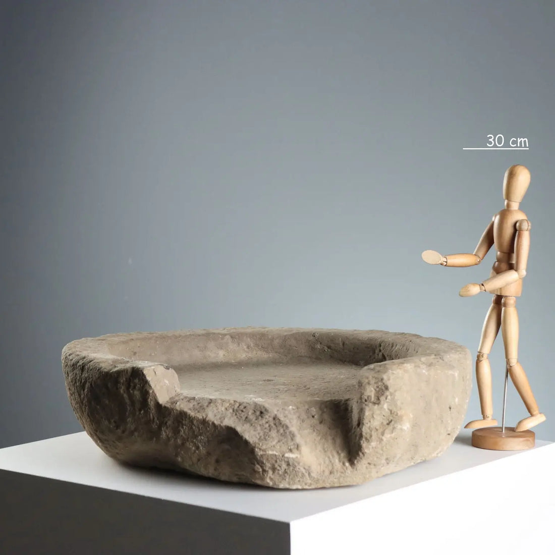 Antique Stone Basin Circular Shape Italy XIX Century