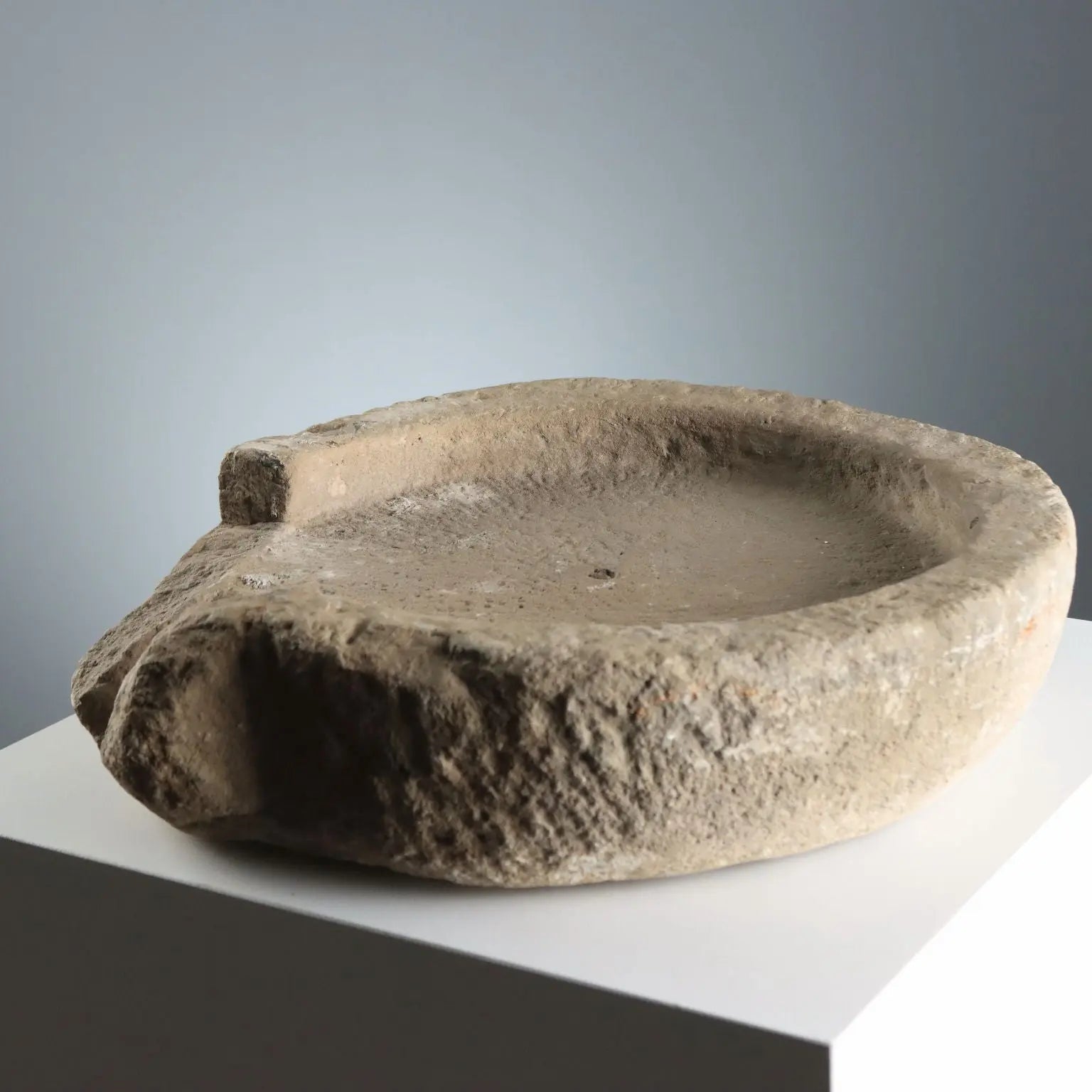 Antique Stone Basin Circular Shape Italy XIX Century