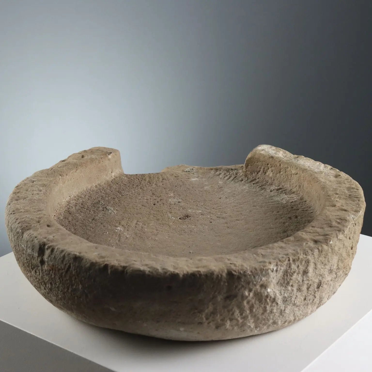 Antique Stone Basin Circular Shape Italy XIX Century