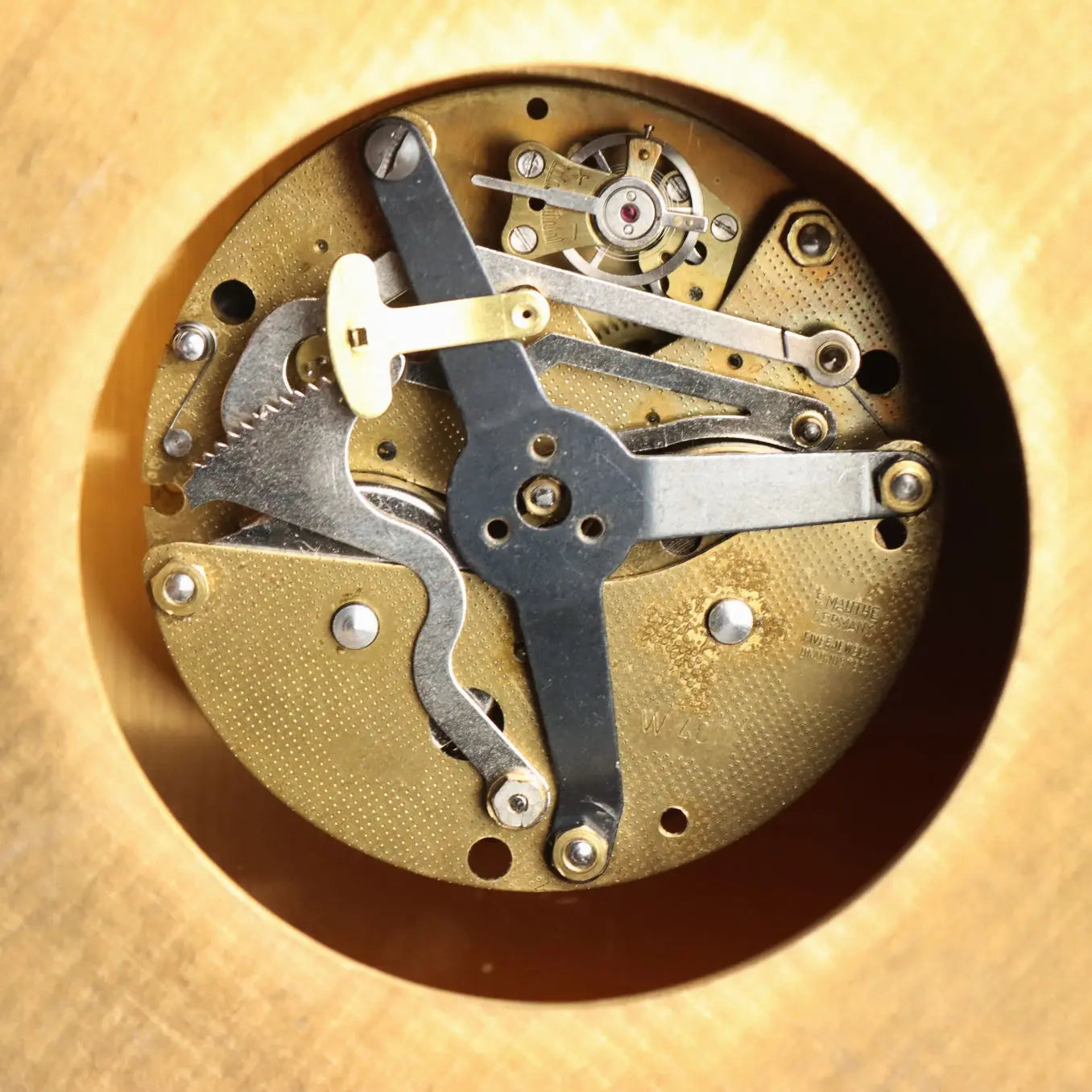 Antique Table Clock La Vallée Manufacture Bronze XX Century