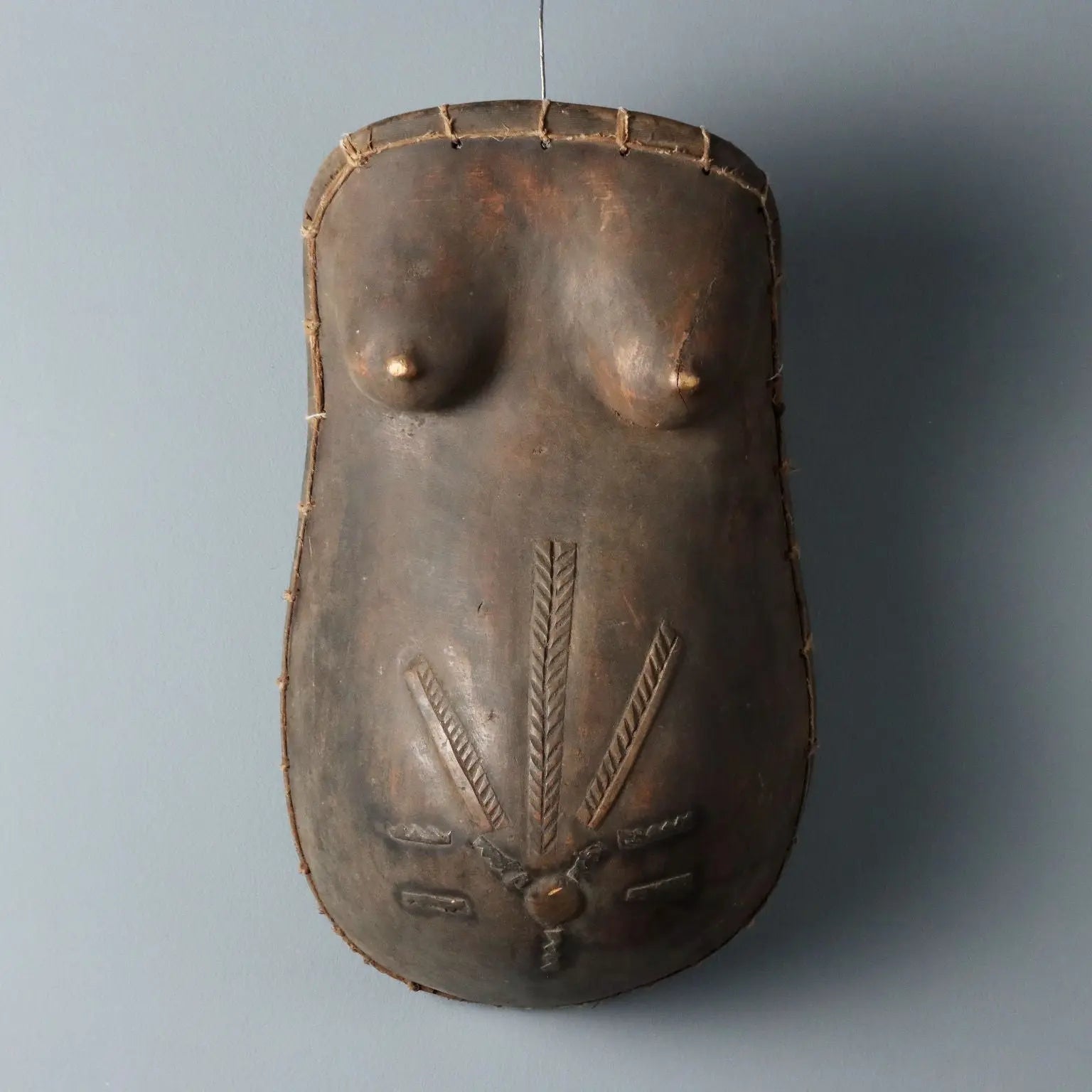 Wooden Breastplate Makonde Art Mozambique XX Century