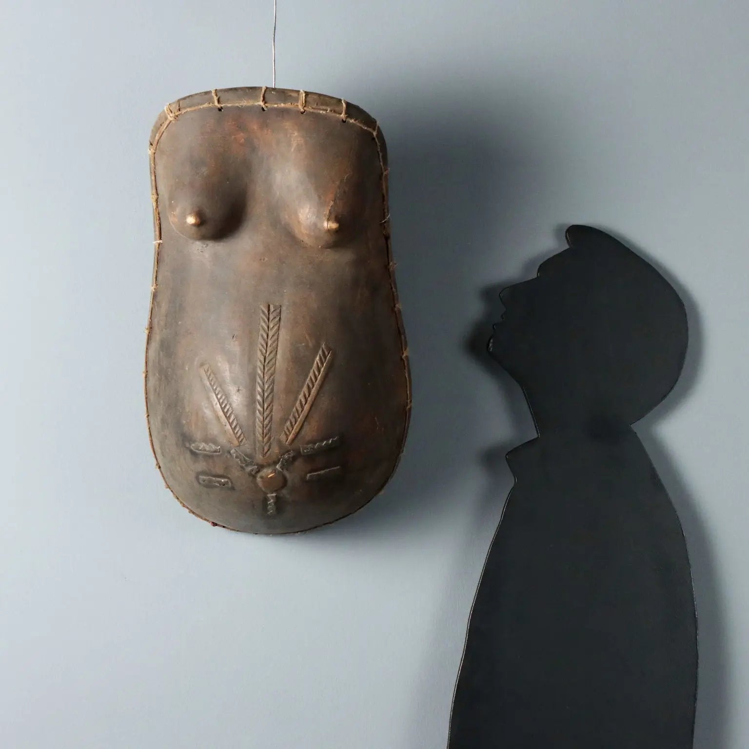 Wooden Breastplate Makonde Art Mozambique XX Century