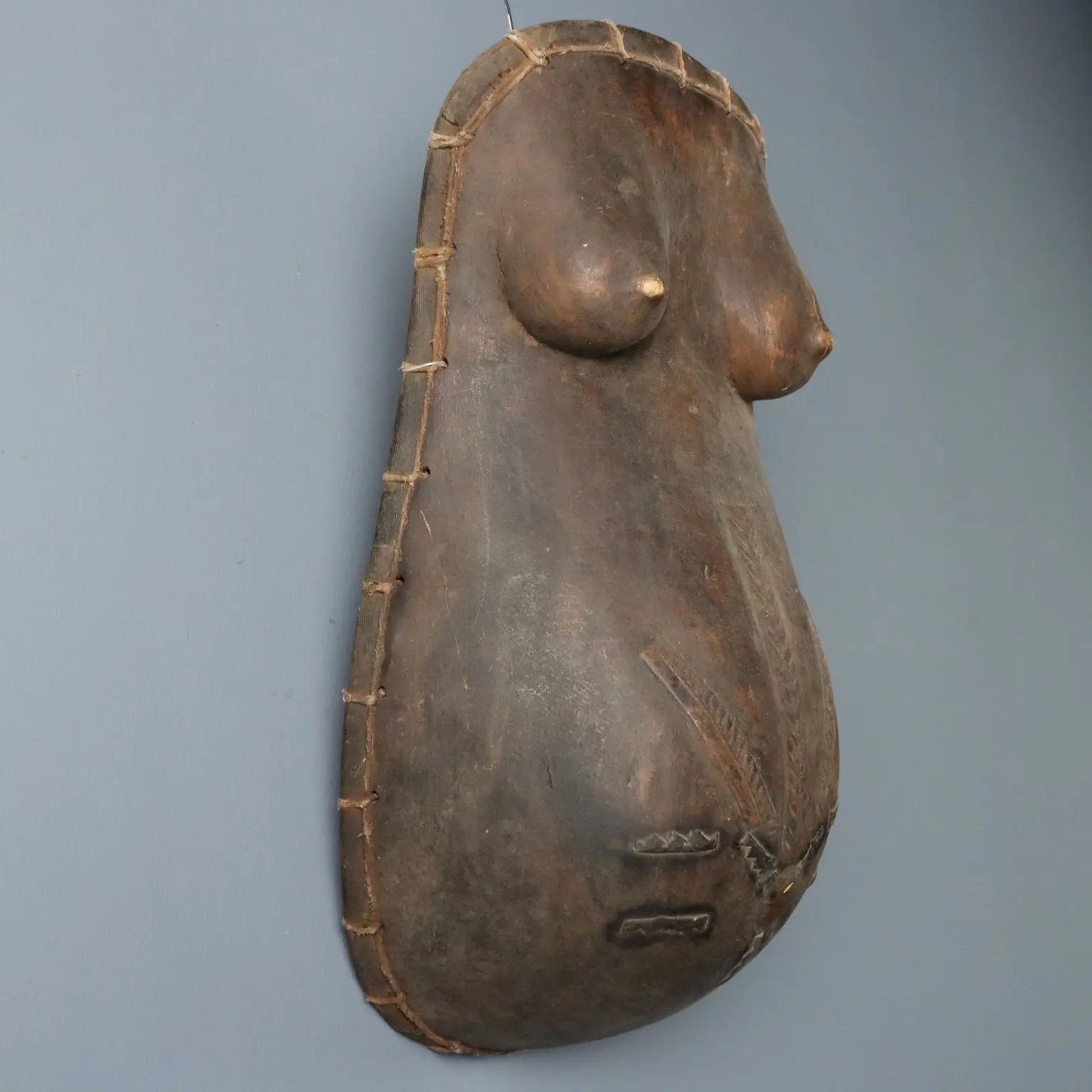 Wooden Breastplate Makonde Art Mozambique XX Century