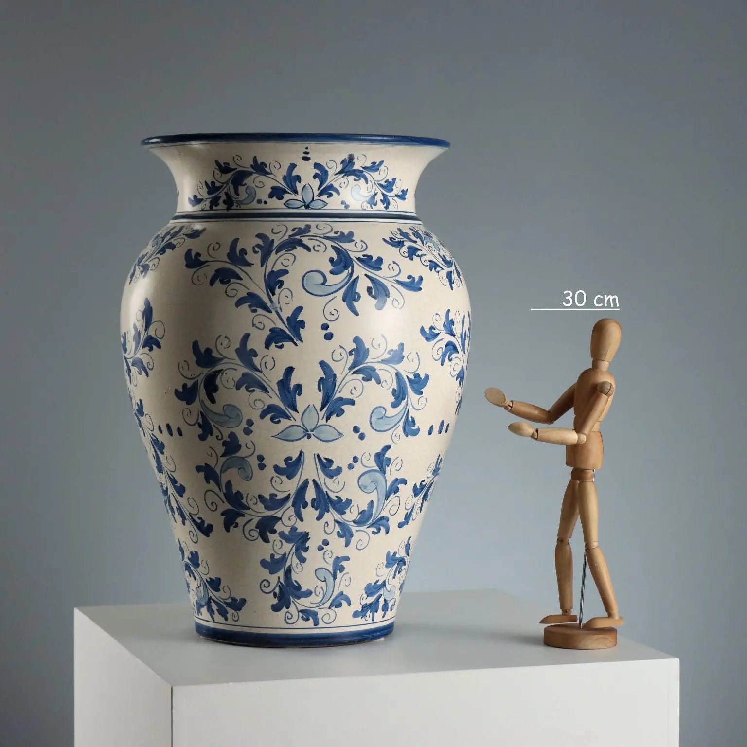 Vintage Vase Majolica of Caltagirone Italy XX Century