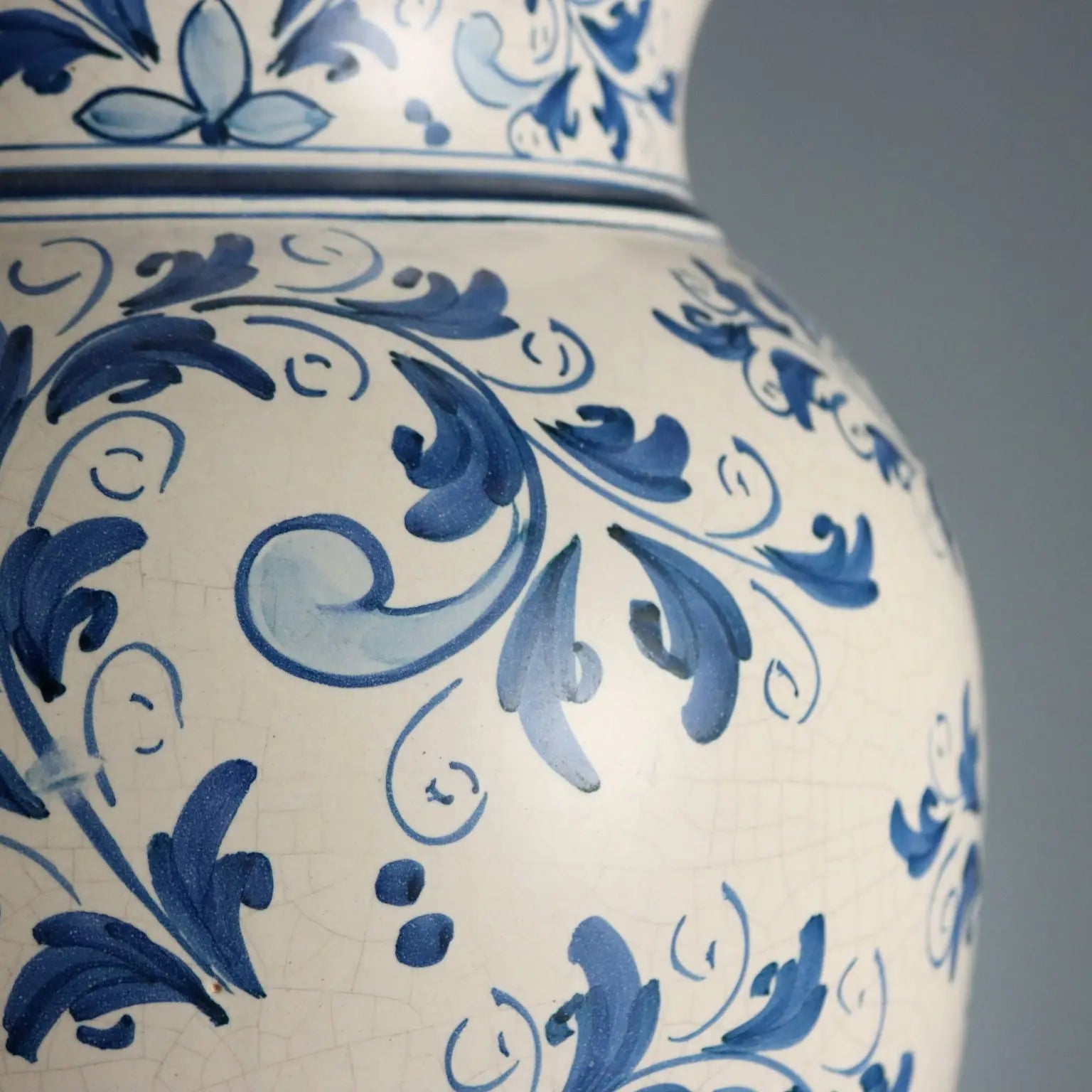 Vintage Vase Majolica of Caltagirone Italy XX Century