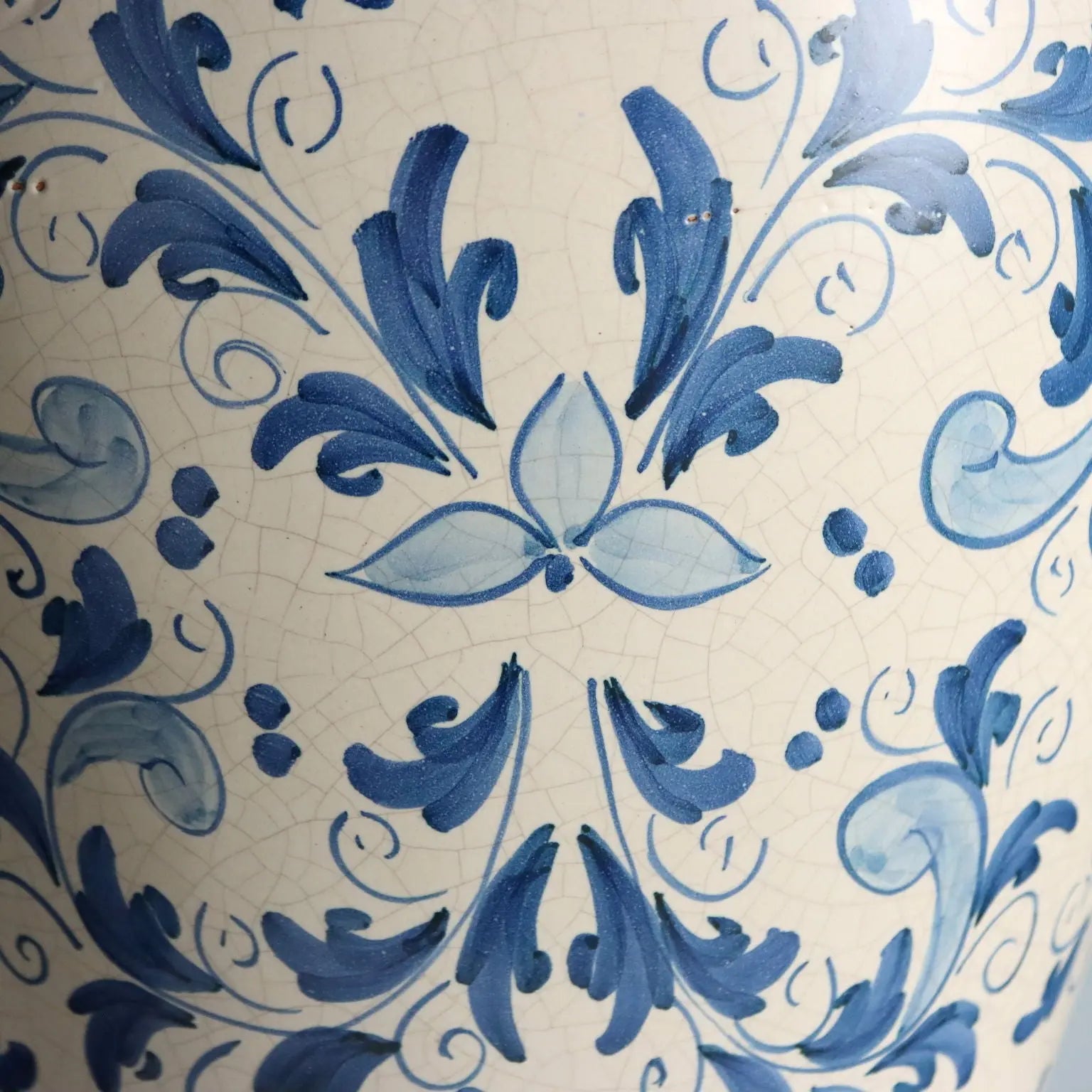 Vintage Vase Majolica of Caltagirone Italy XX Century