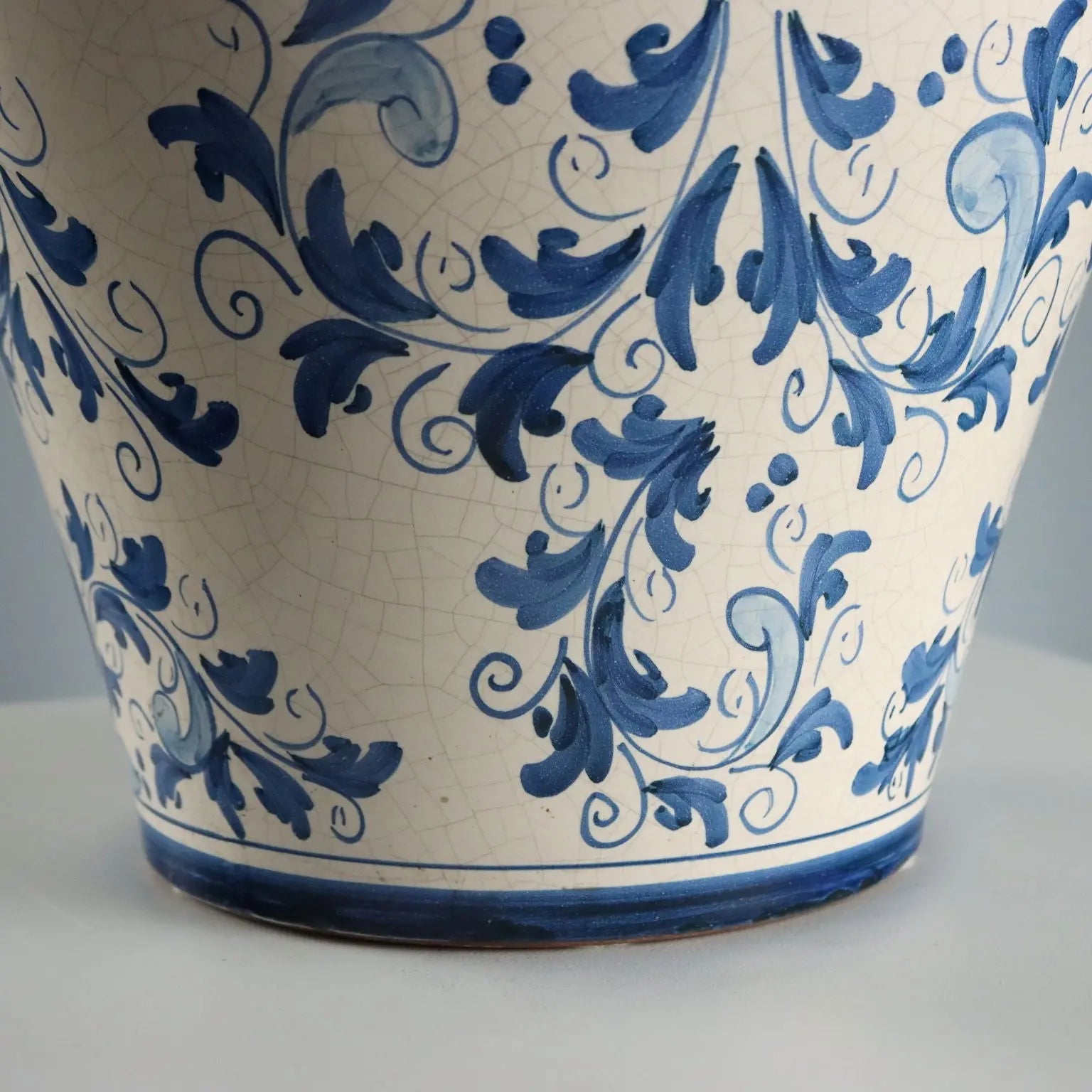 Vintage Vase Majolica of Caltagirone Italy XX Century