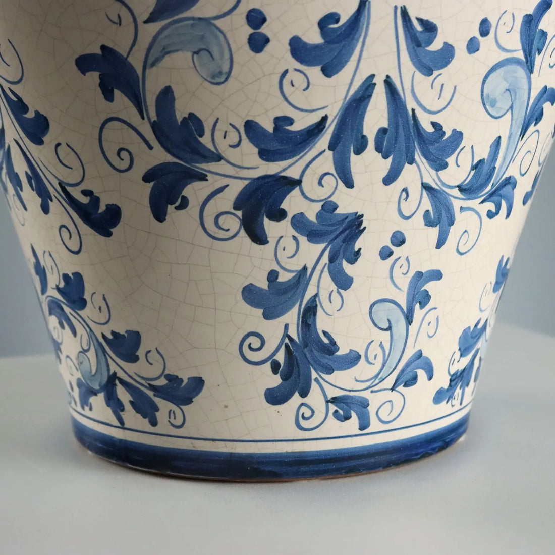 Vintage Vase Majolica of Caltagirone Italy XX Century