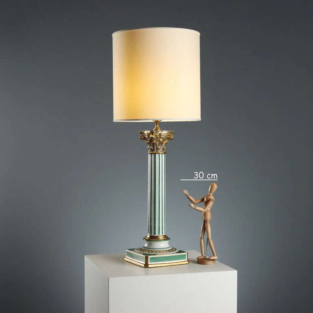 Antique Column Shaped Lamp Le Porcellane Florence XX Century