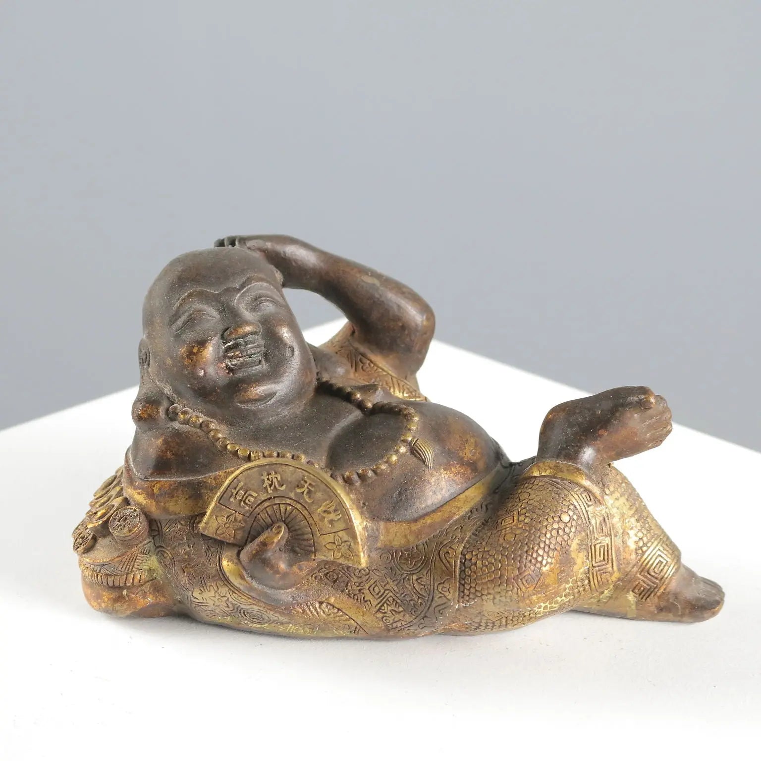 Antique Budai Sculpture Bronze Decorations China XX Century
