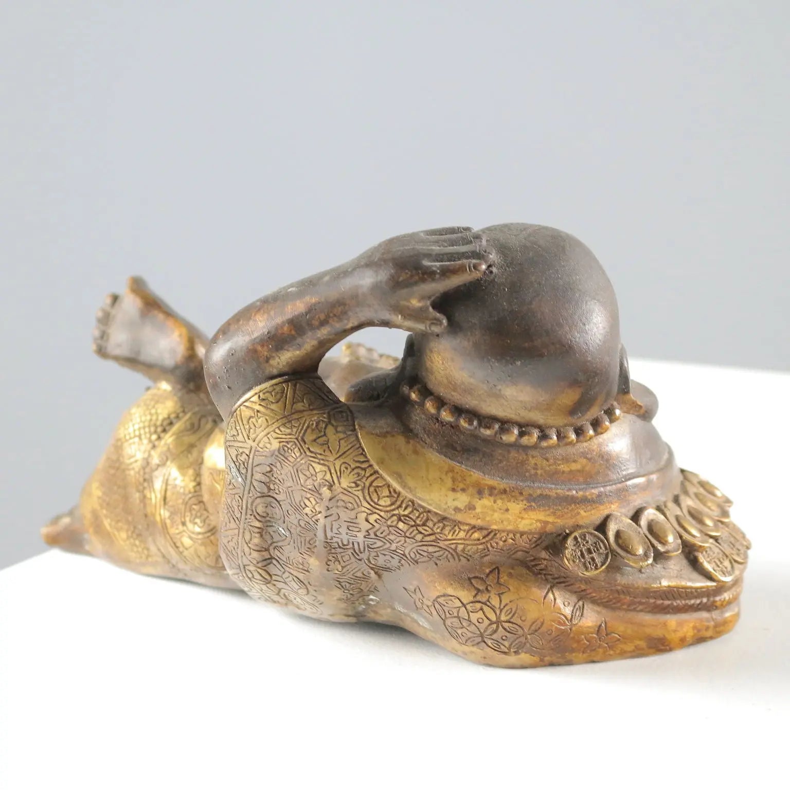 Antique Budai Sculpture Bronze Decorations China XX Century