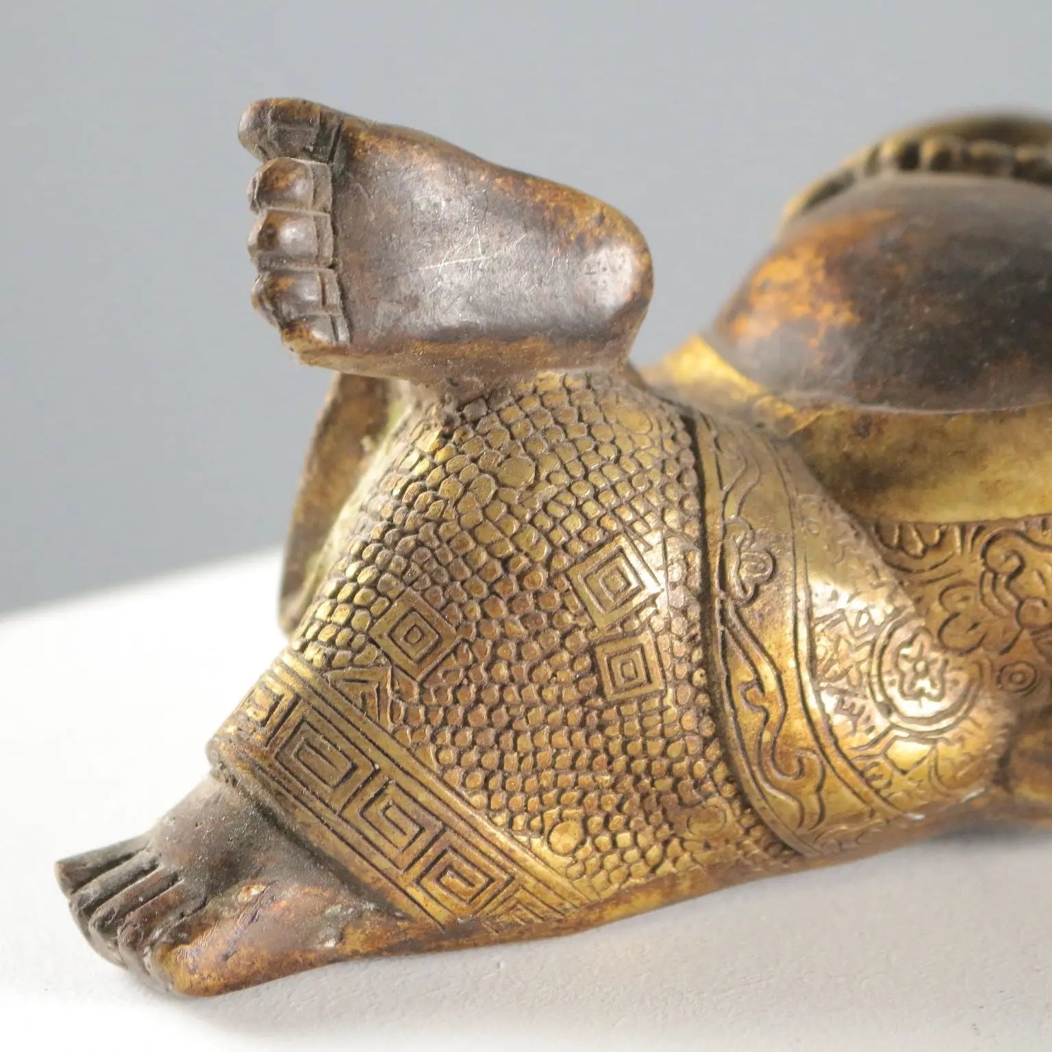 Antique Budai Sculpture Bronze Decorations China XX Century