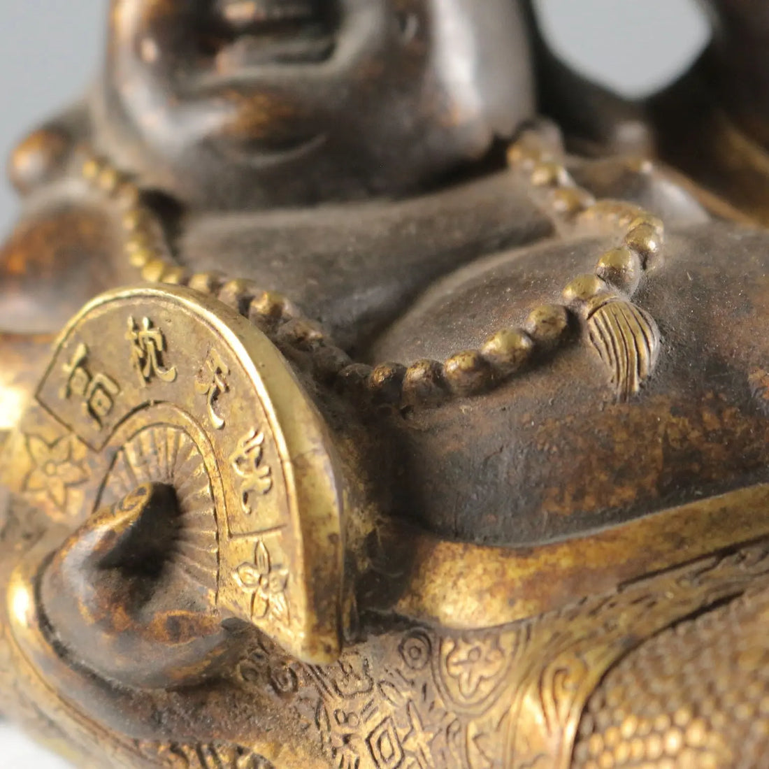 Antique Budai Sculpture Bronze Decorations China XX Century