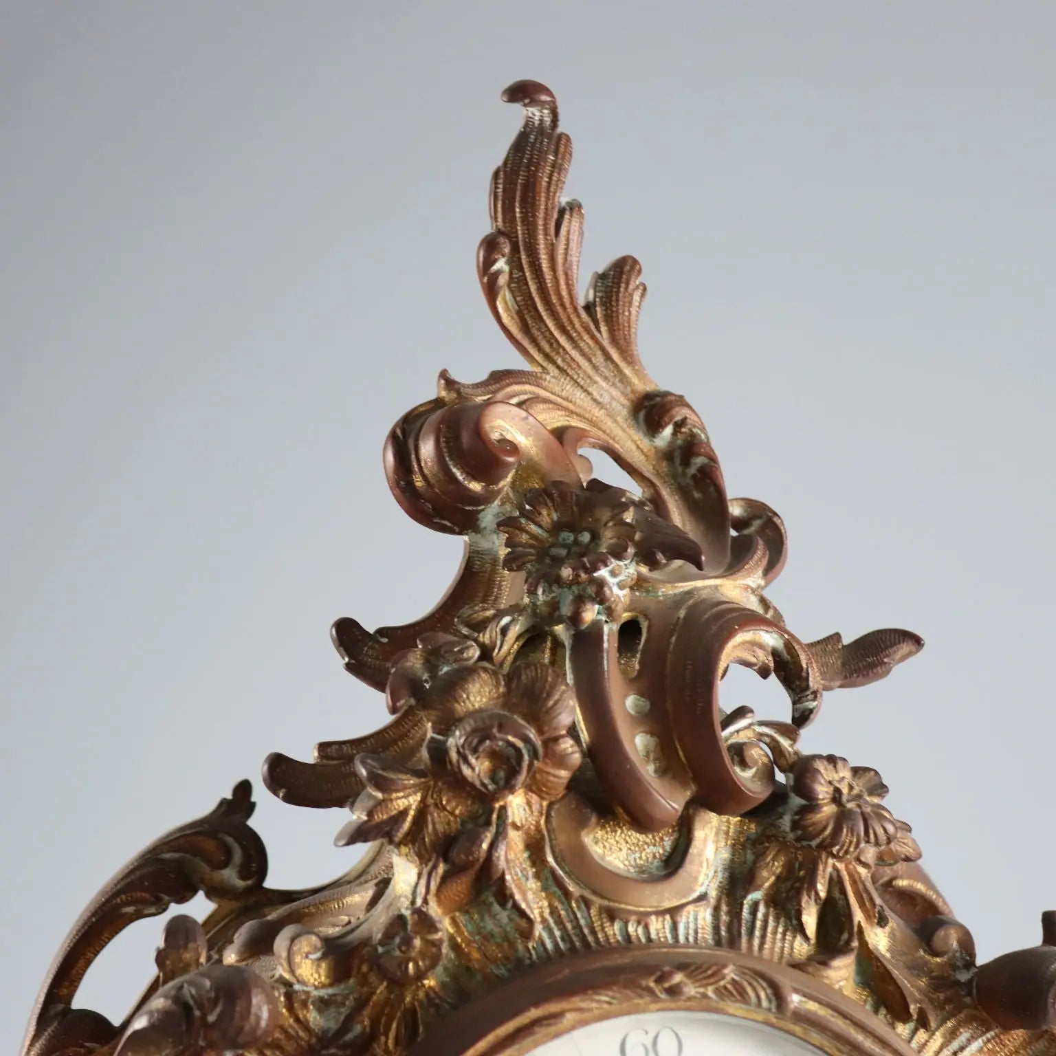Antique Table Clock Gilded Bronze France XIX Century