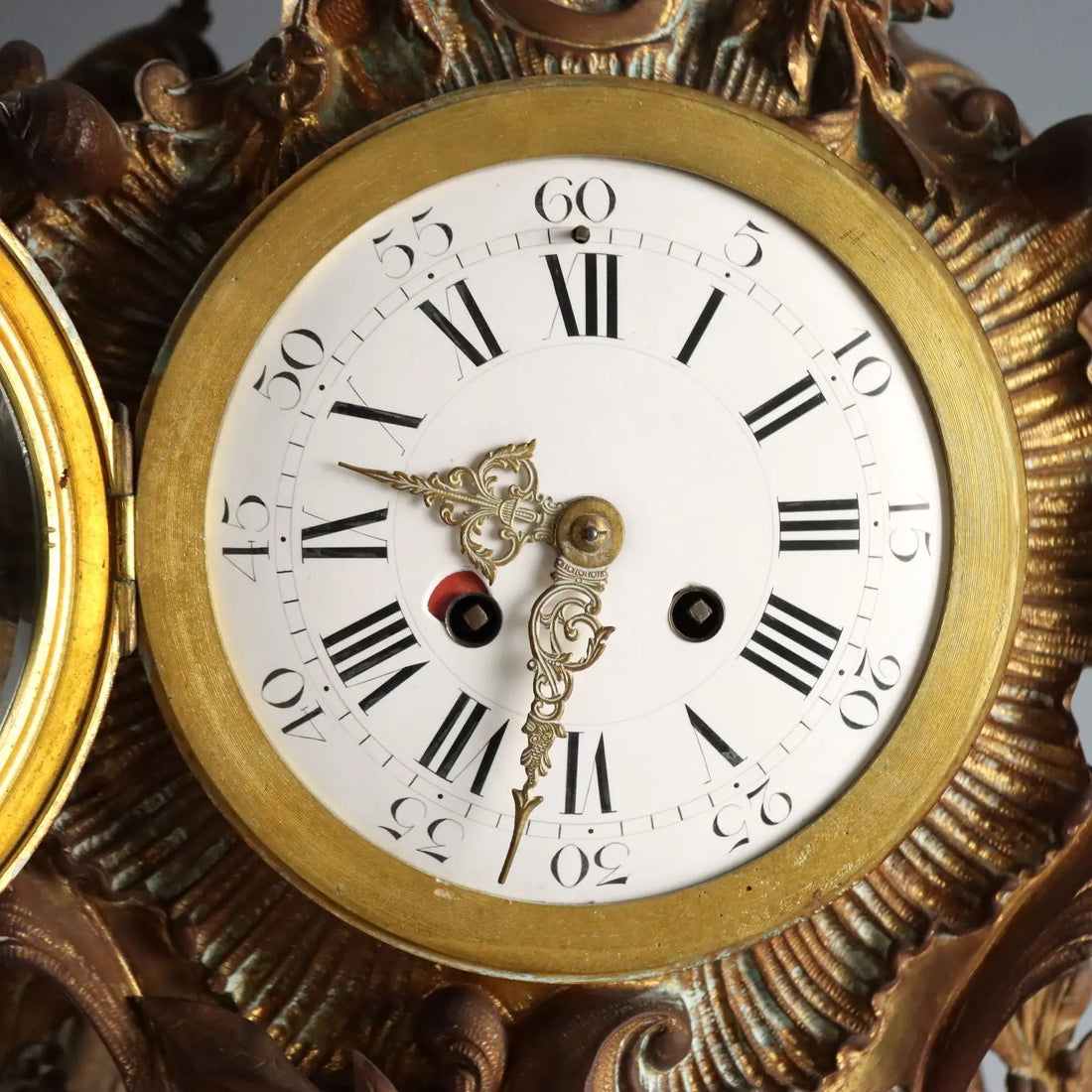 Antique Table Clock Gilded Bronze France XIX Century