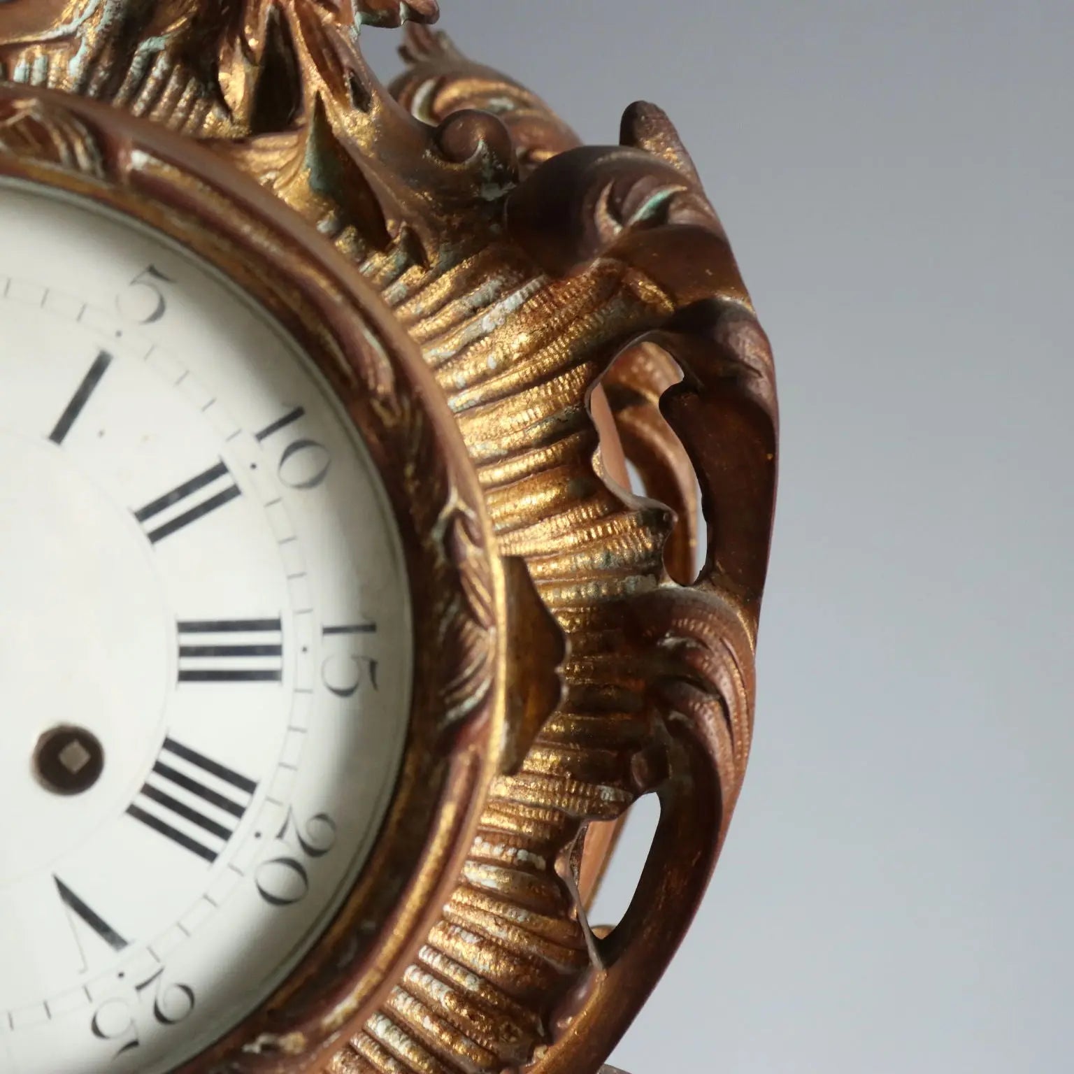 Antique Table Clock Gilded Bronze France XIX Century