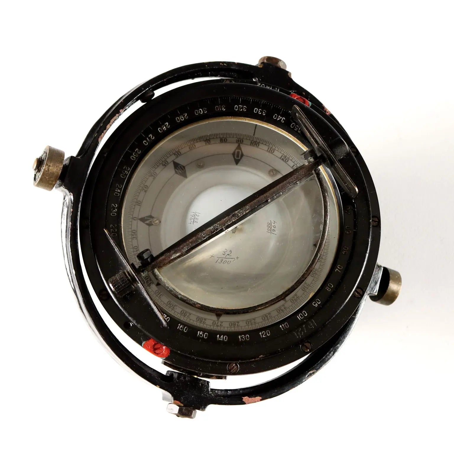 Vintage Nautical Compass in Wooden Box Soviet Union 1960s