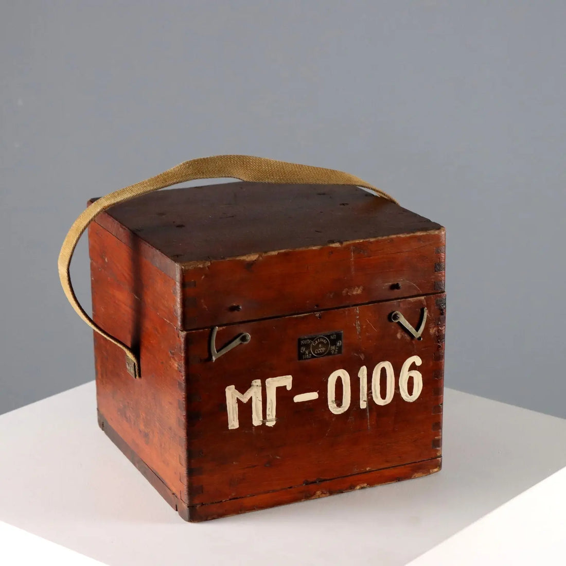 Vintage Nautical Compass in Wooden Box Soviet Union 1960s