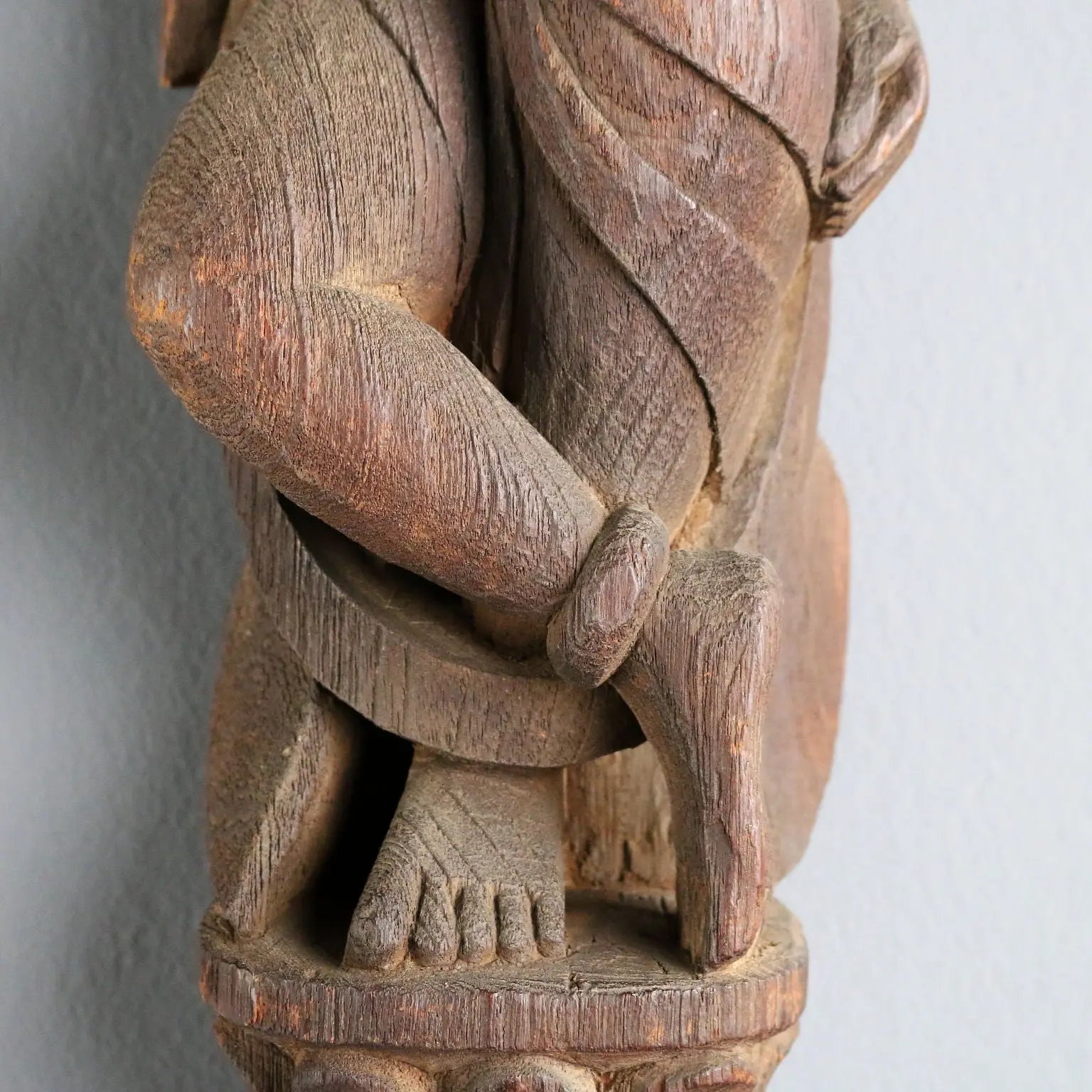 Wooden Sculpture Indian Goddess Handmade XX Century