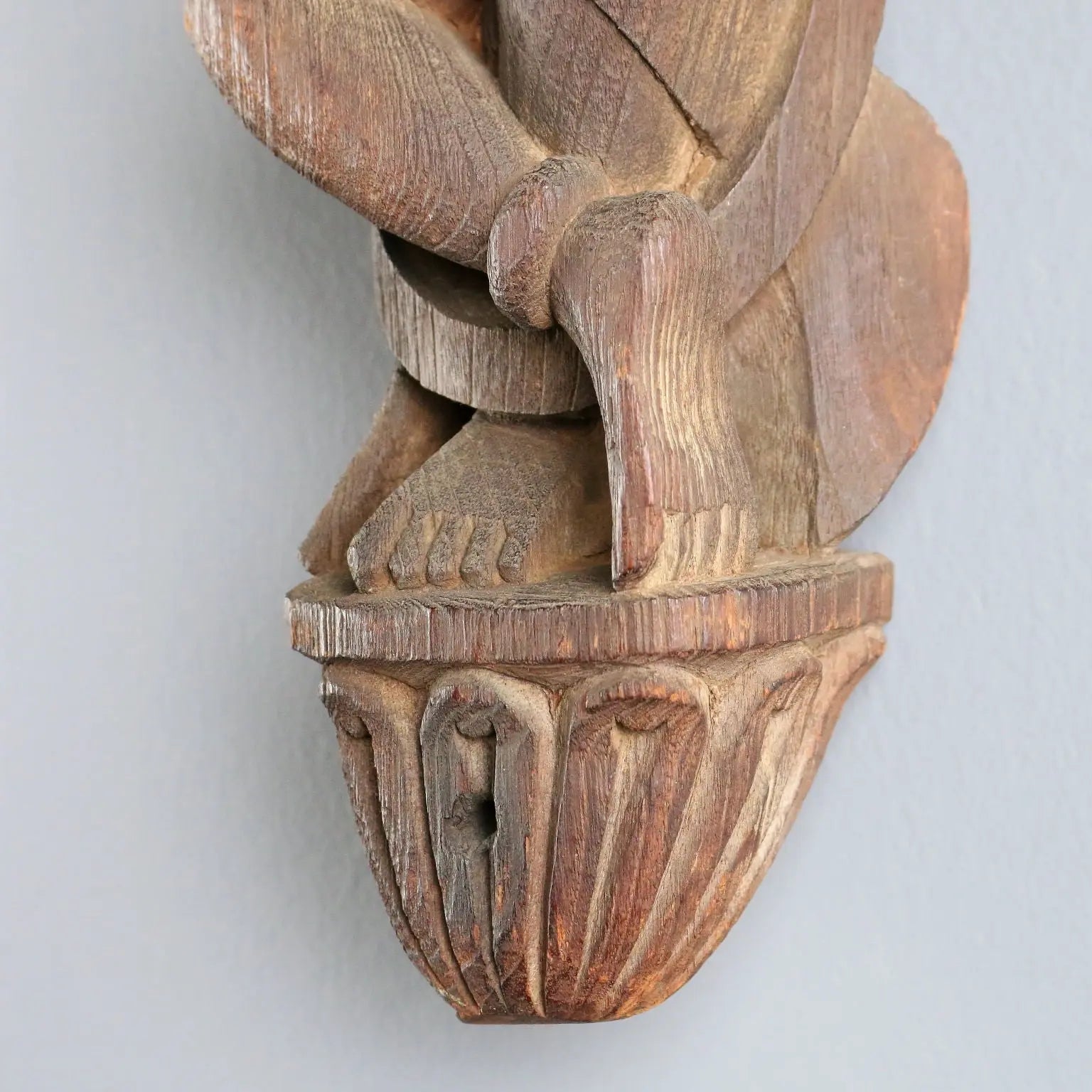 Wooden Sculpture Indian Goddess Handmade XX Century