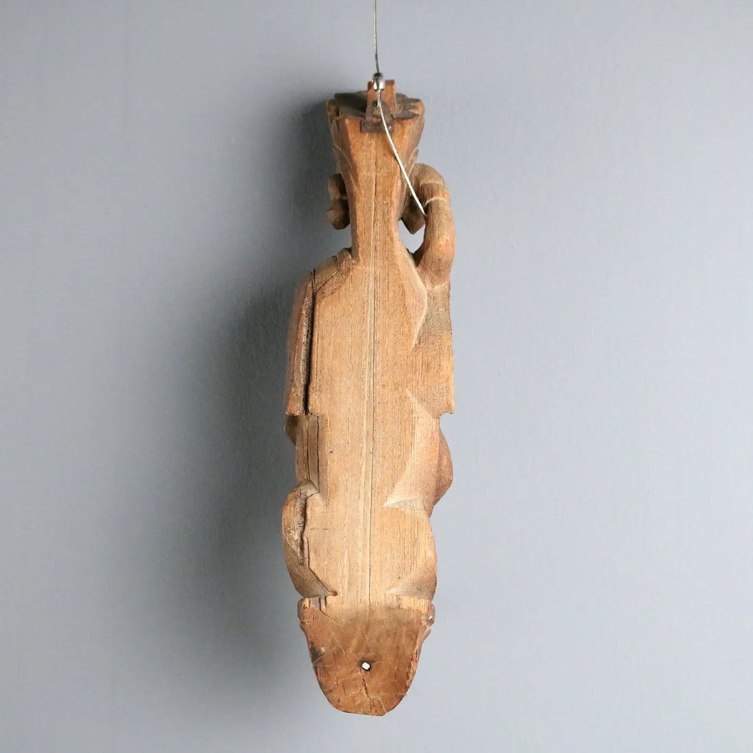 Wooden Sculpture Indian Goddess Handmade XX Century