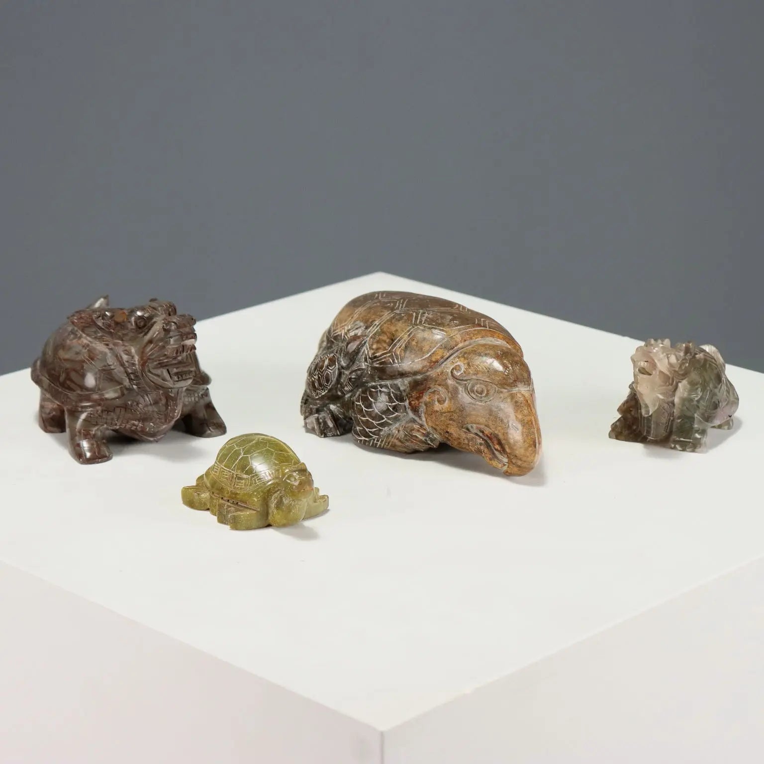 Group of Dragon Turtles Various Stones and Dimensions XX Century