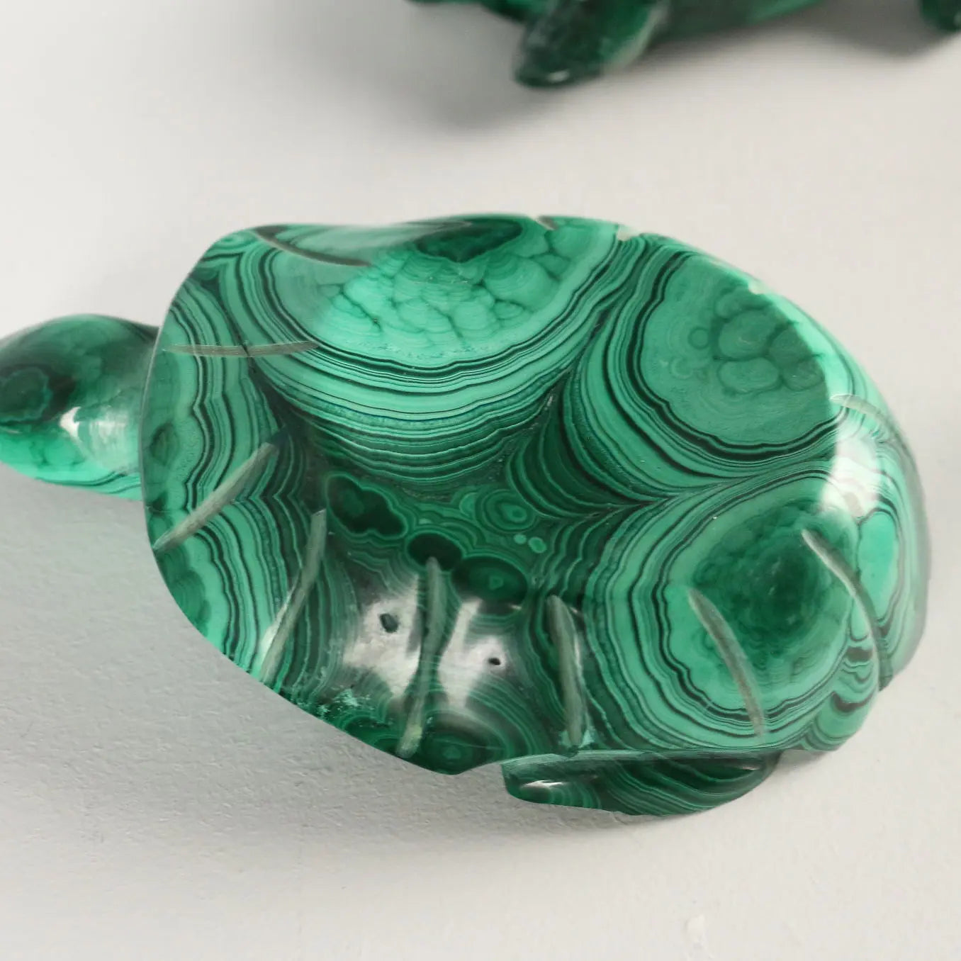 Modern Figurines Turtles Malachite Stone Africa XX Century