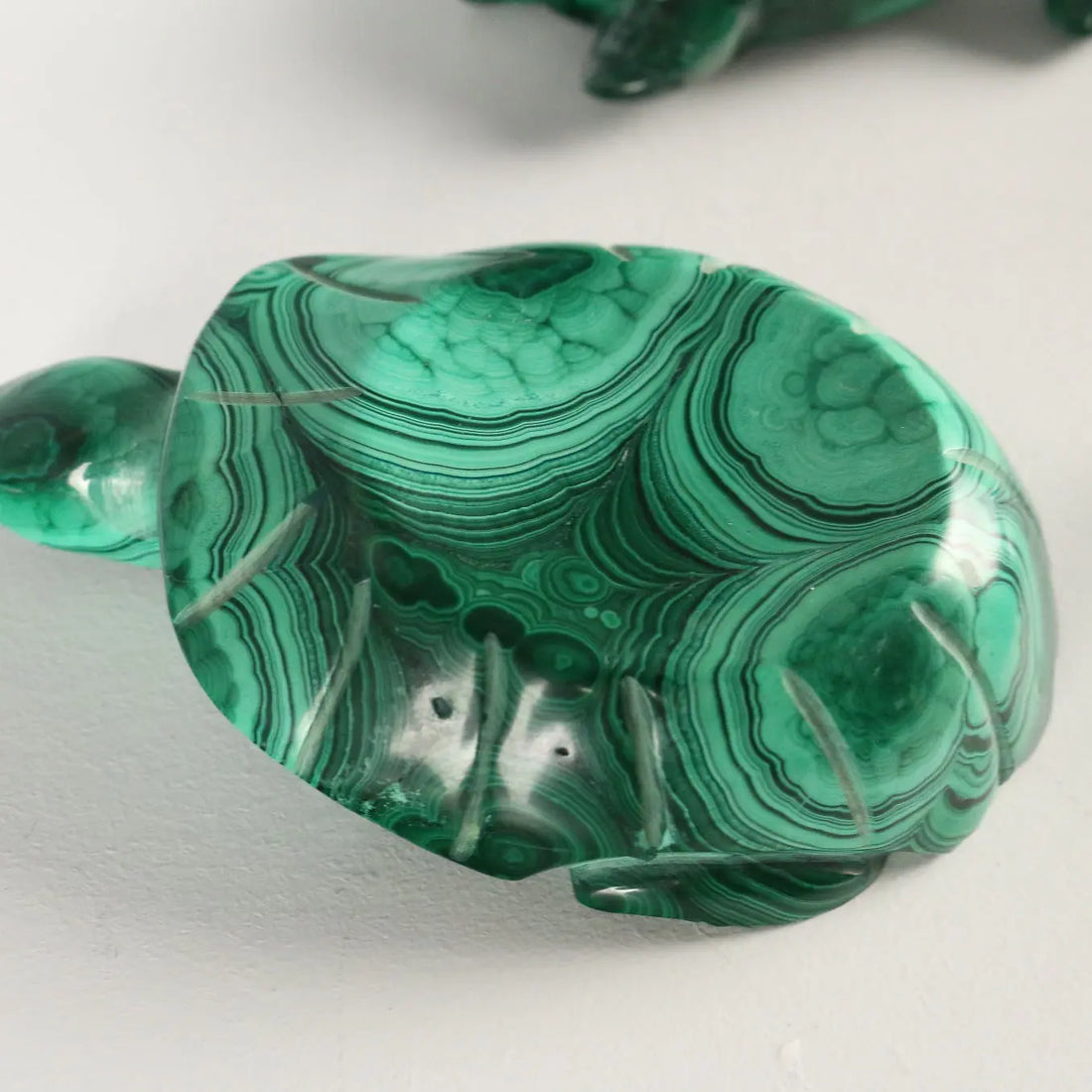 Modern Figurines Turtles Malachite Stone Africa XX Century