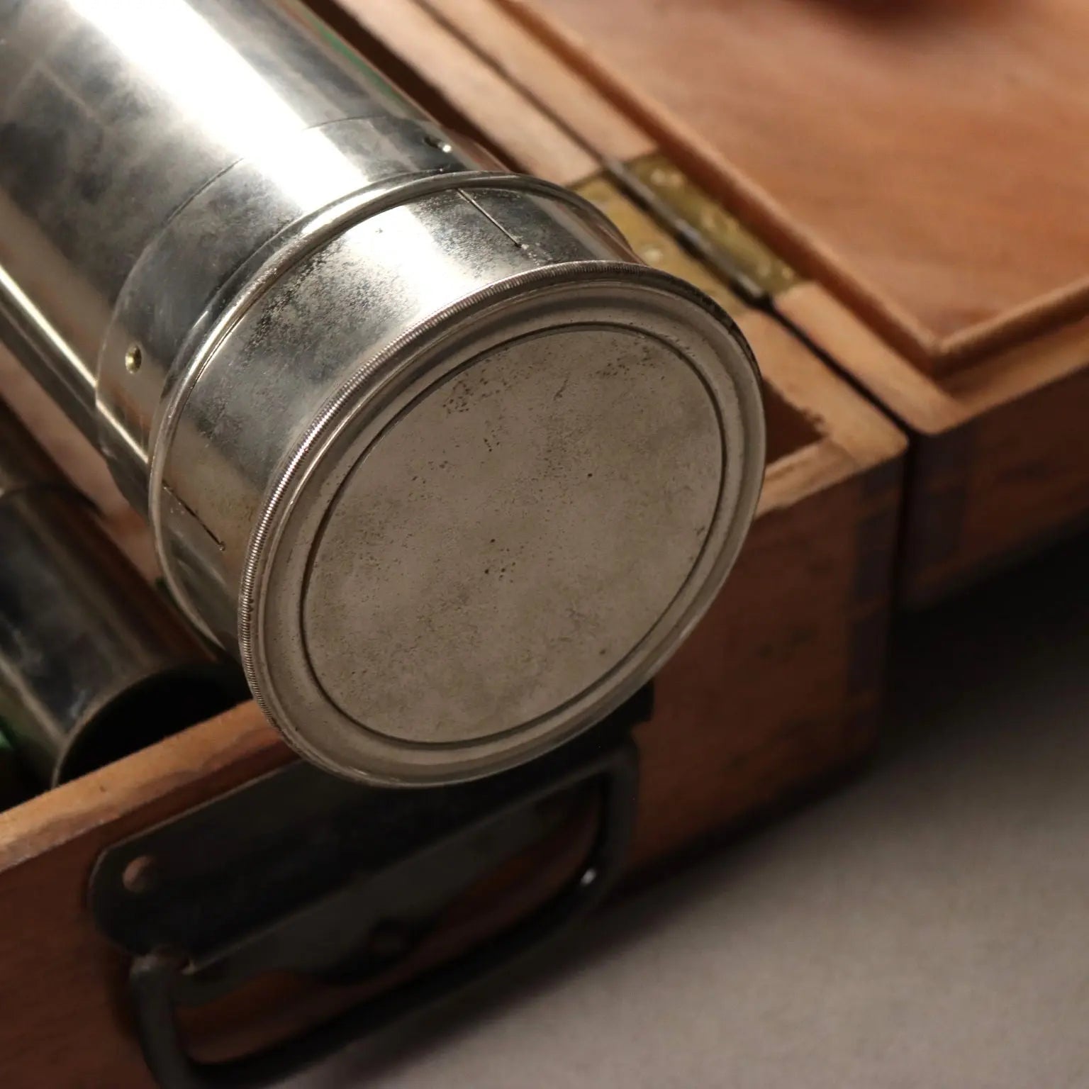 Salmoiraghi Milano Spotting Scope Wooden Case Italy 1920s-1930s