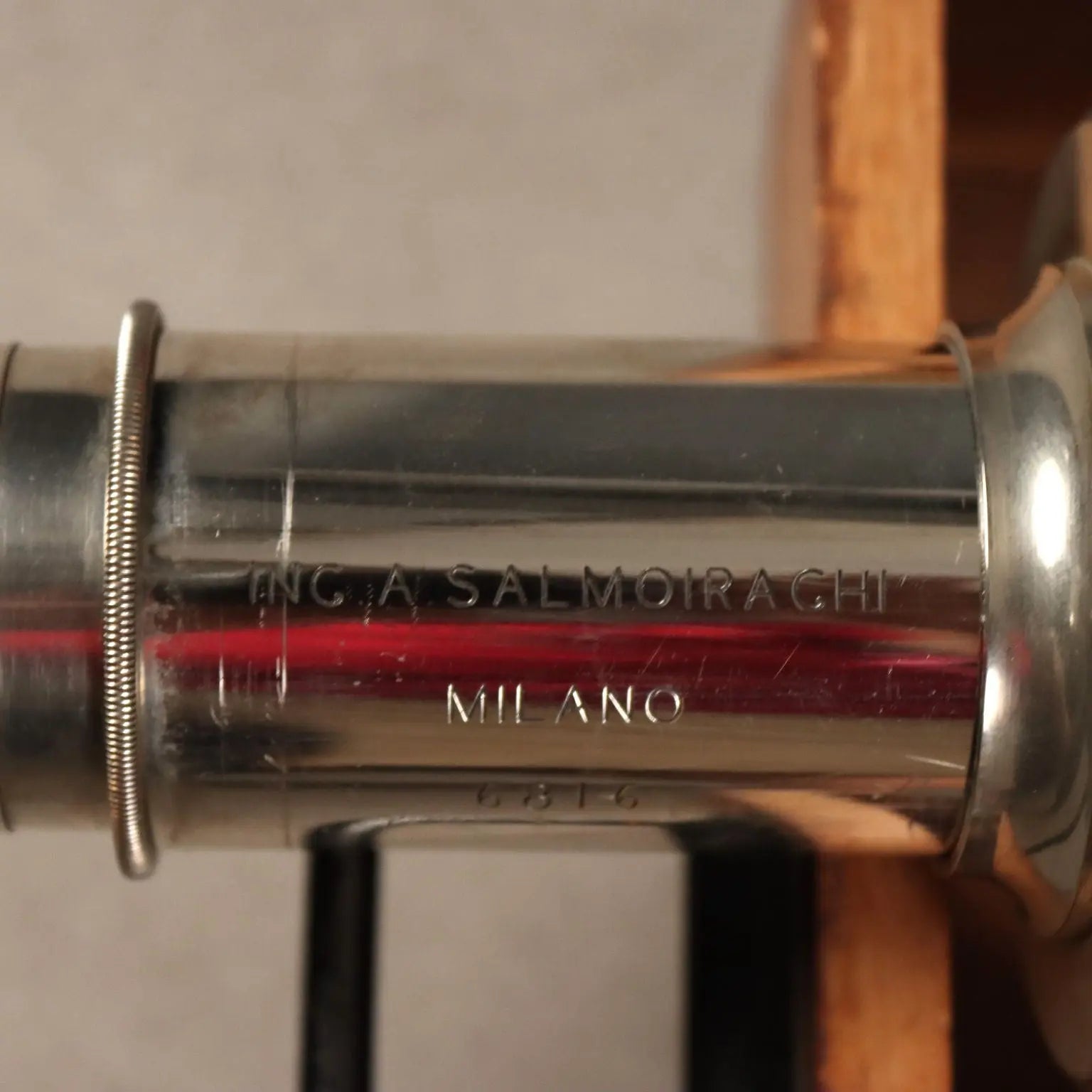 Salmoiraghi Milano Spotting Scope Wooden Case Italy 1920s-1930s