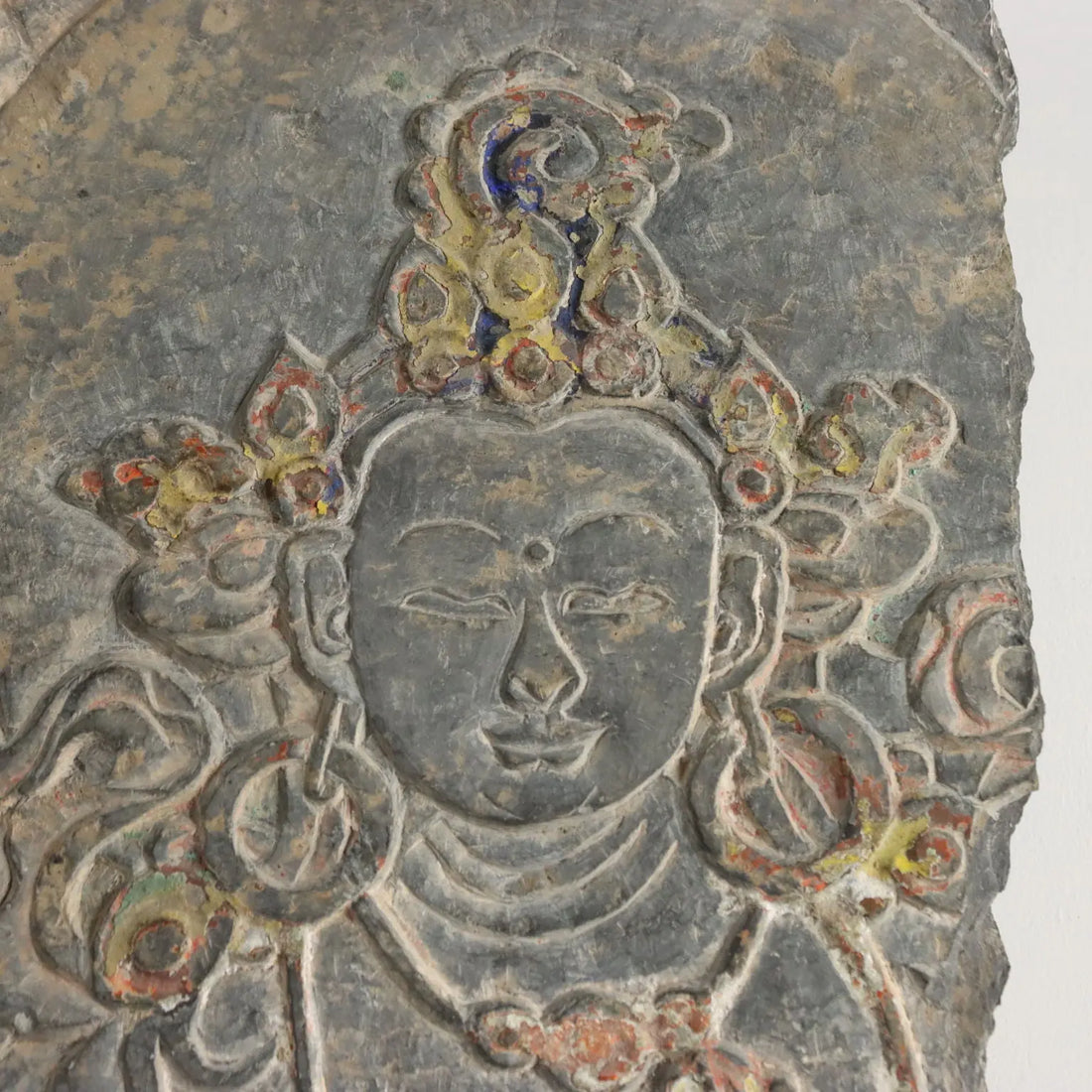 Antique Mani Stone Avalokiteshvara God of Compassion Tibet