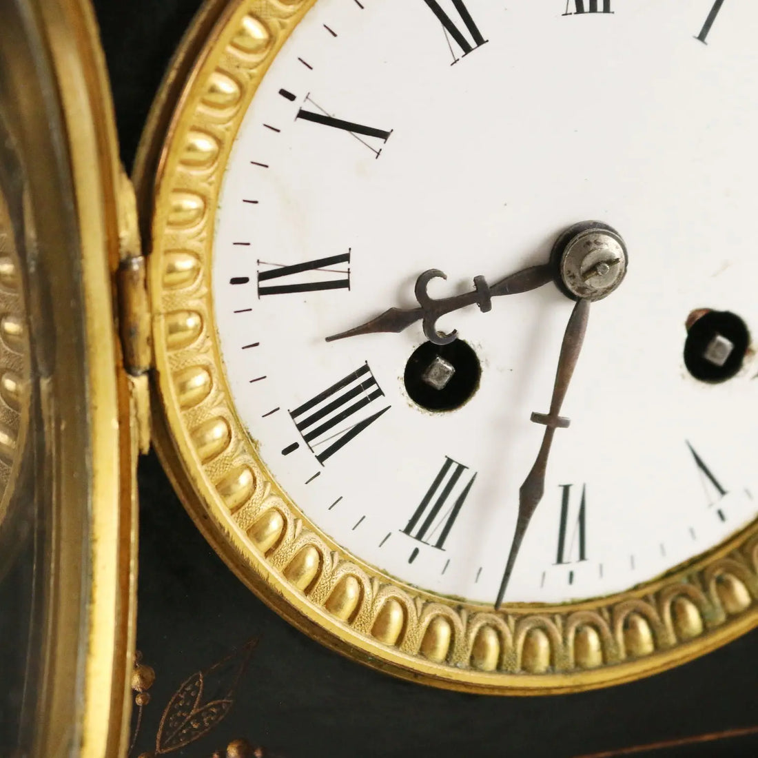 Antique Table Clock Black Marble France XIX-XX Century