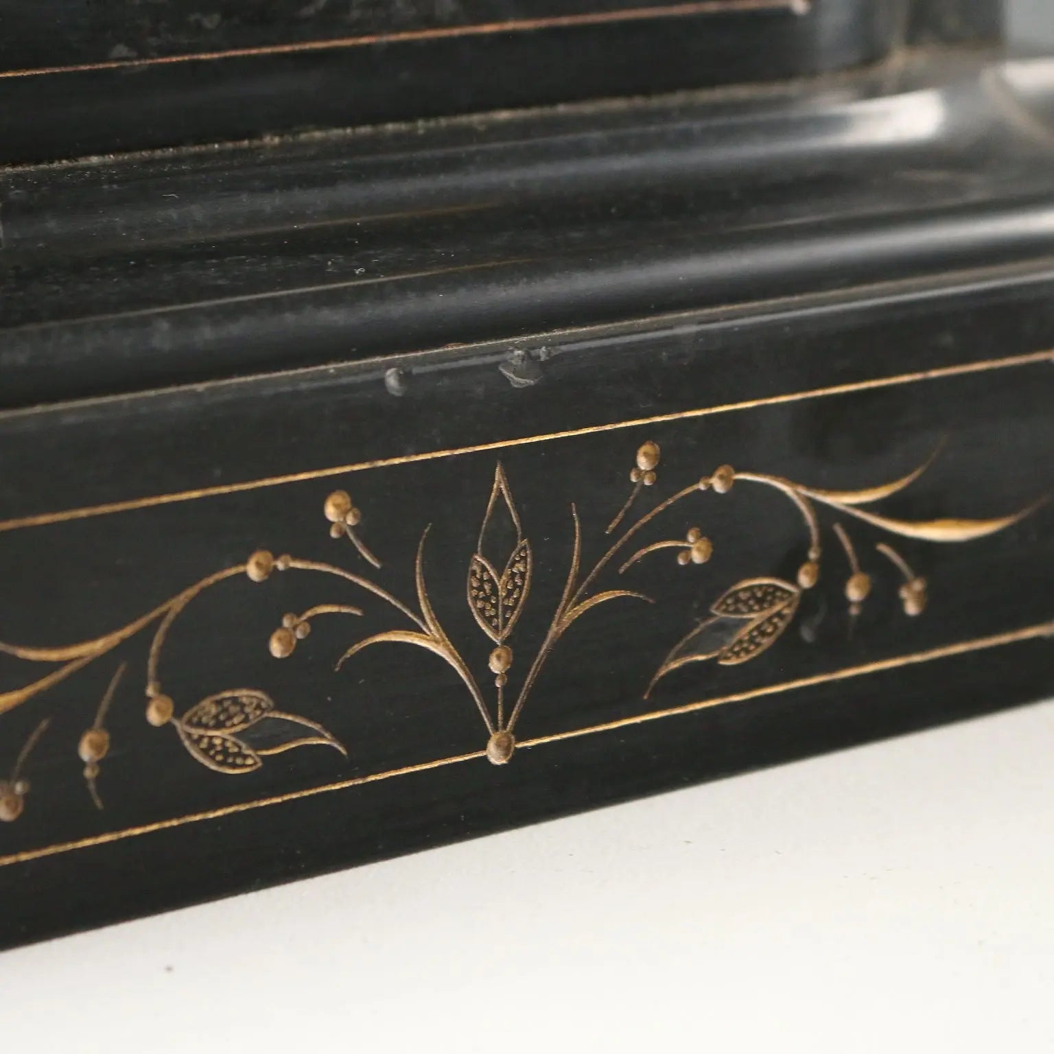 Antique Table Clock Black Marble France XIX-XX Century