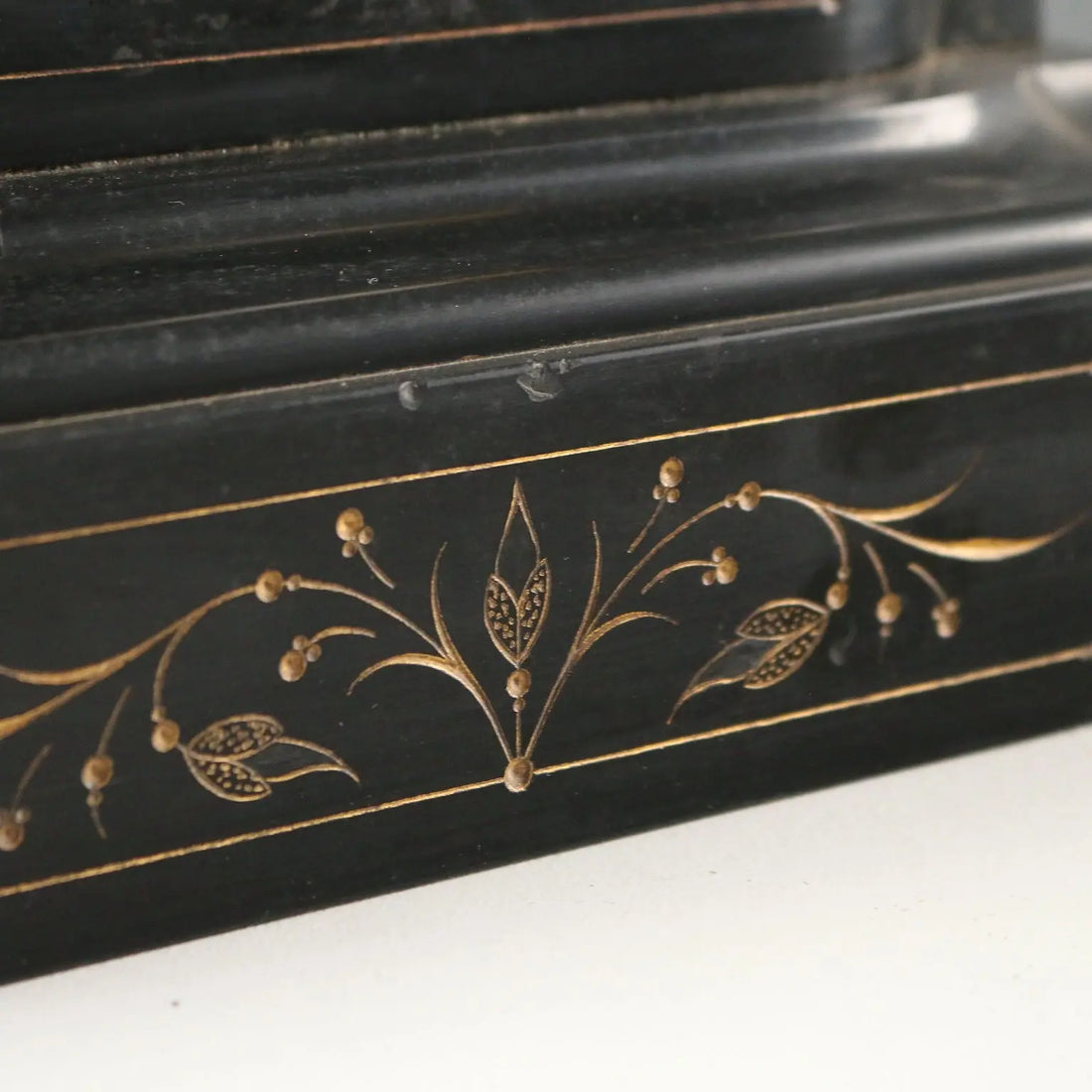Antique Table Clock Black Marble France XIX-XX Century