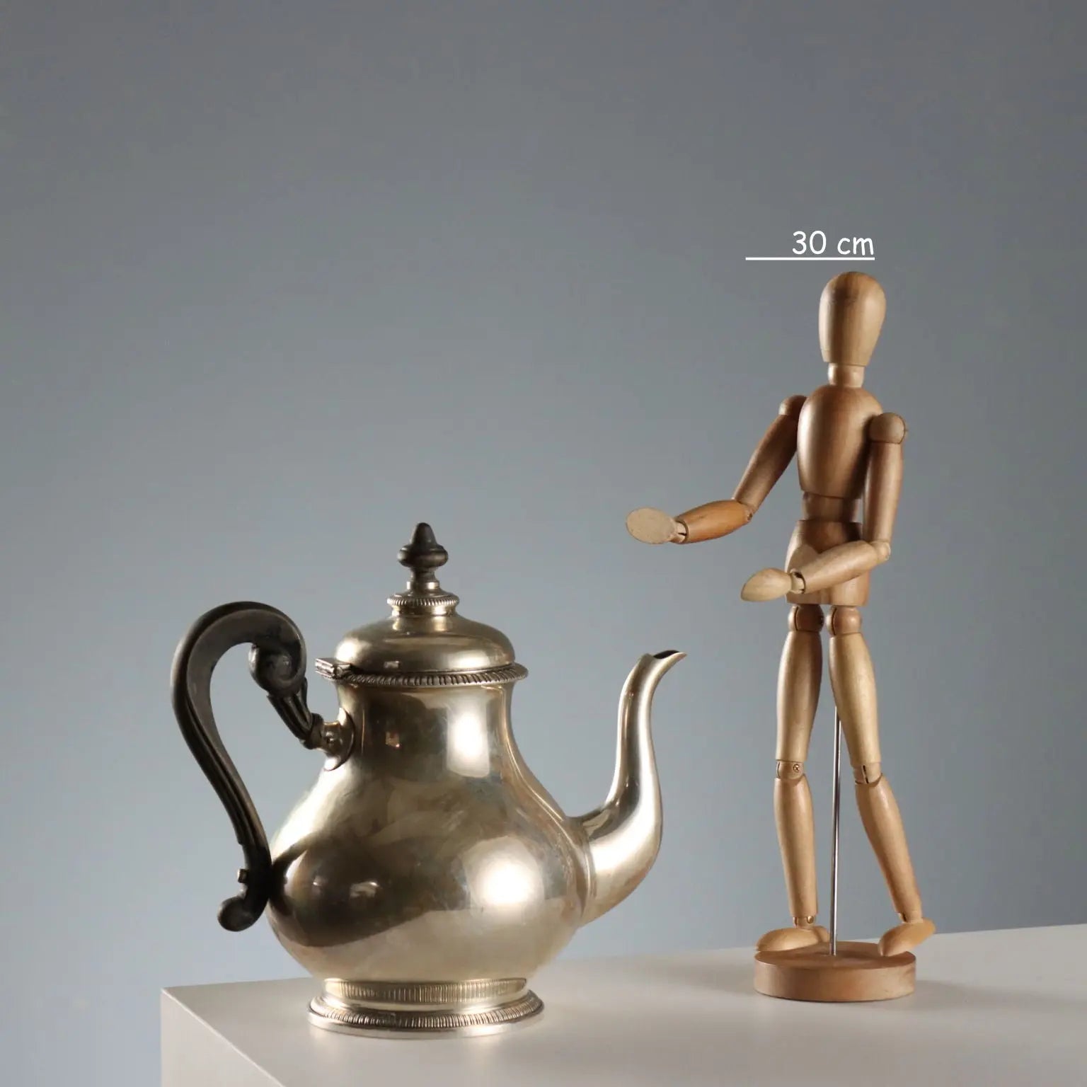 Vintage Teapot Silver Pobbiati for Broggi Milan Italy XX Century