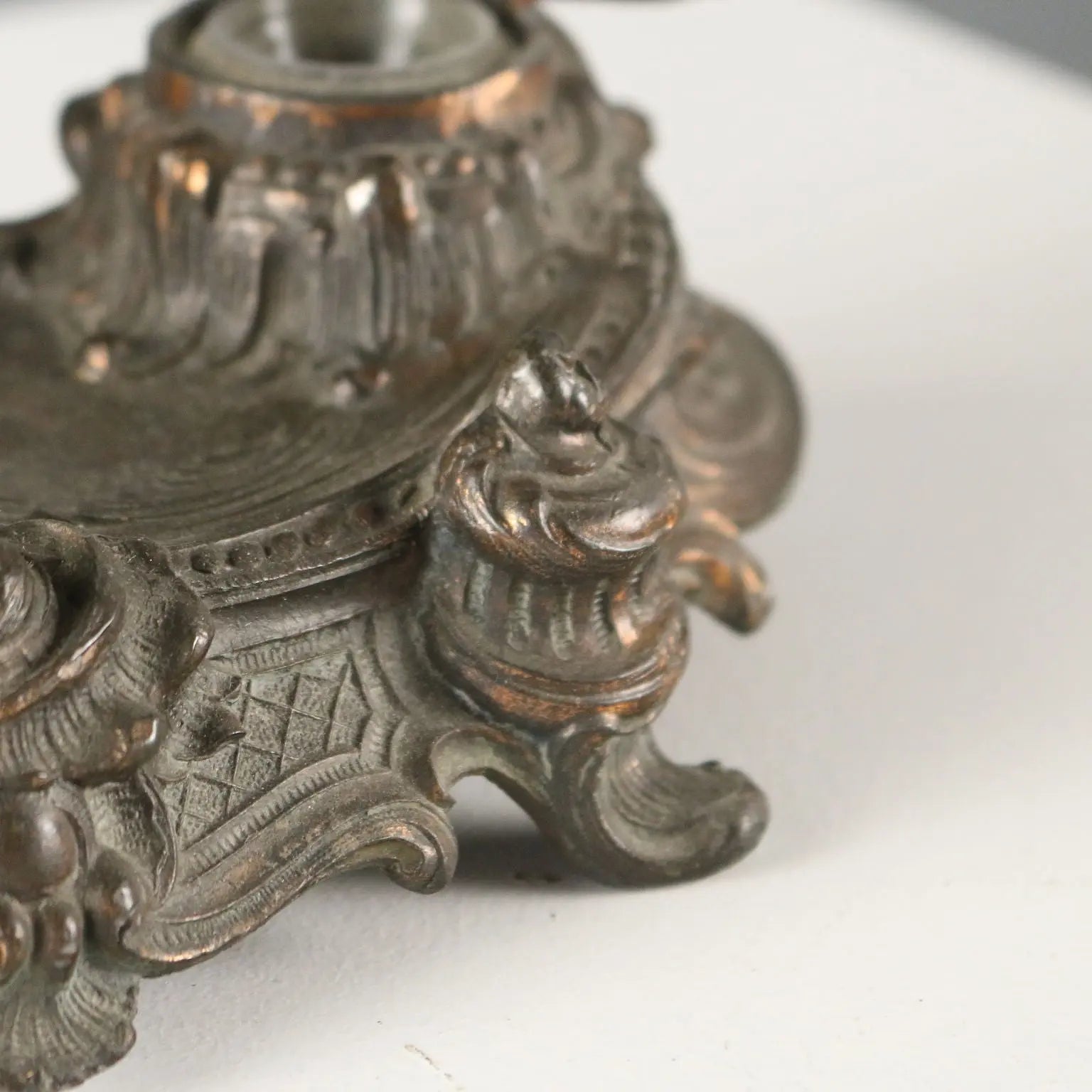 Antique Inkwell Bronze Plated Metal Europe XIX-XX Century