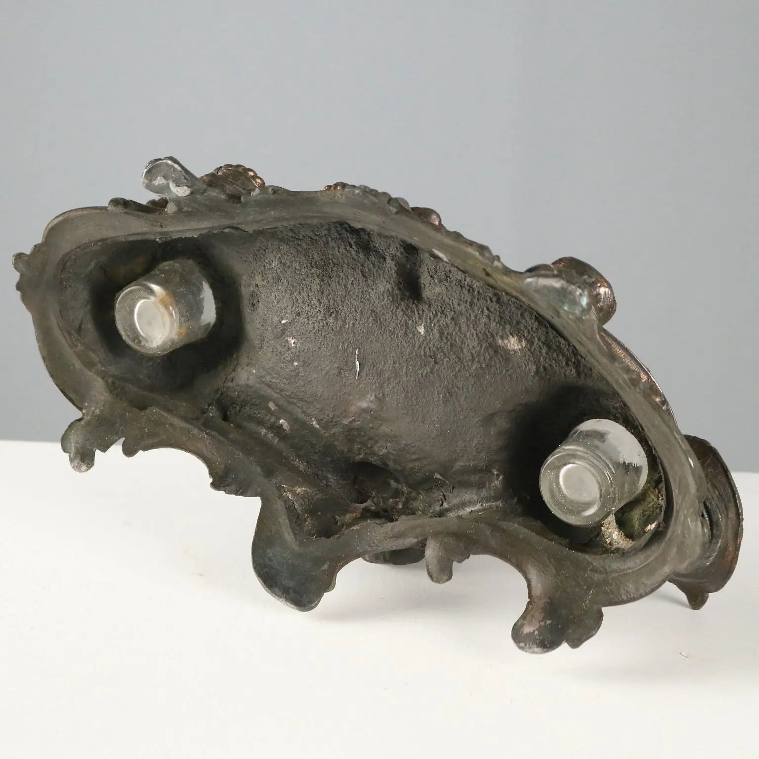 Antique Inkwell Bronze Plated Metal Europe XIX-XX Century